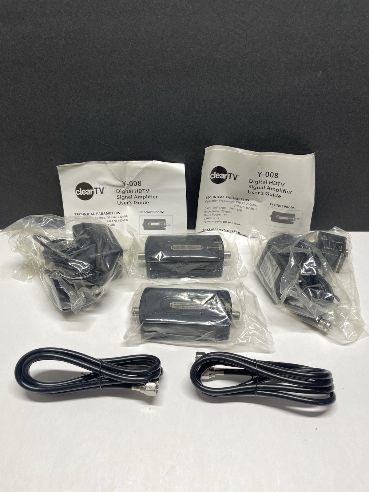NEW! Clear TV Digital Signal Amplifier Y008 *Lot of 2*