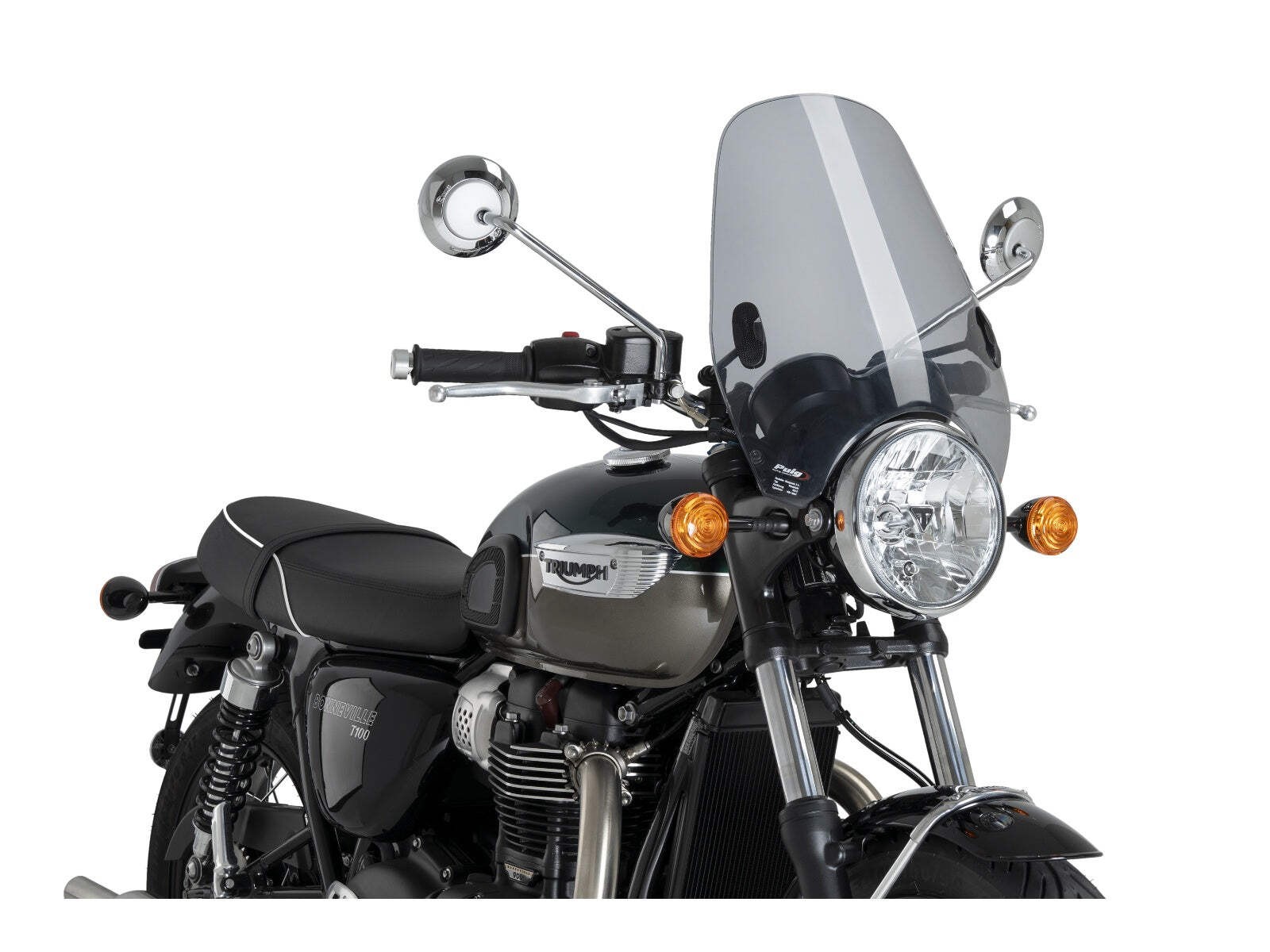 Puig Custom II Screen Windshield Clear for Triumph Bonneville T120 (16-25)