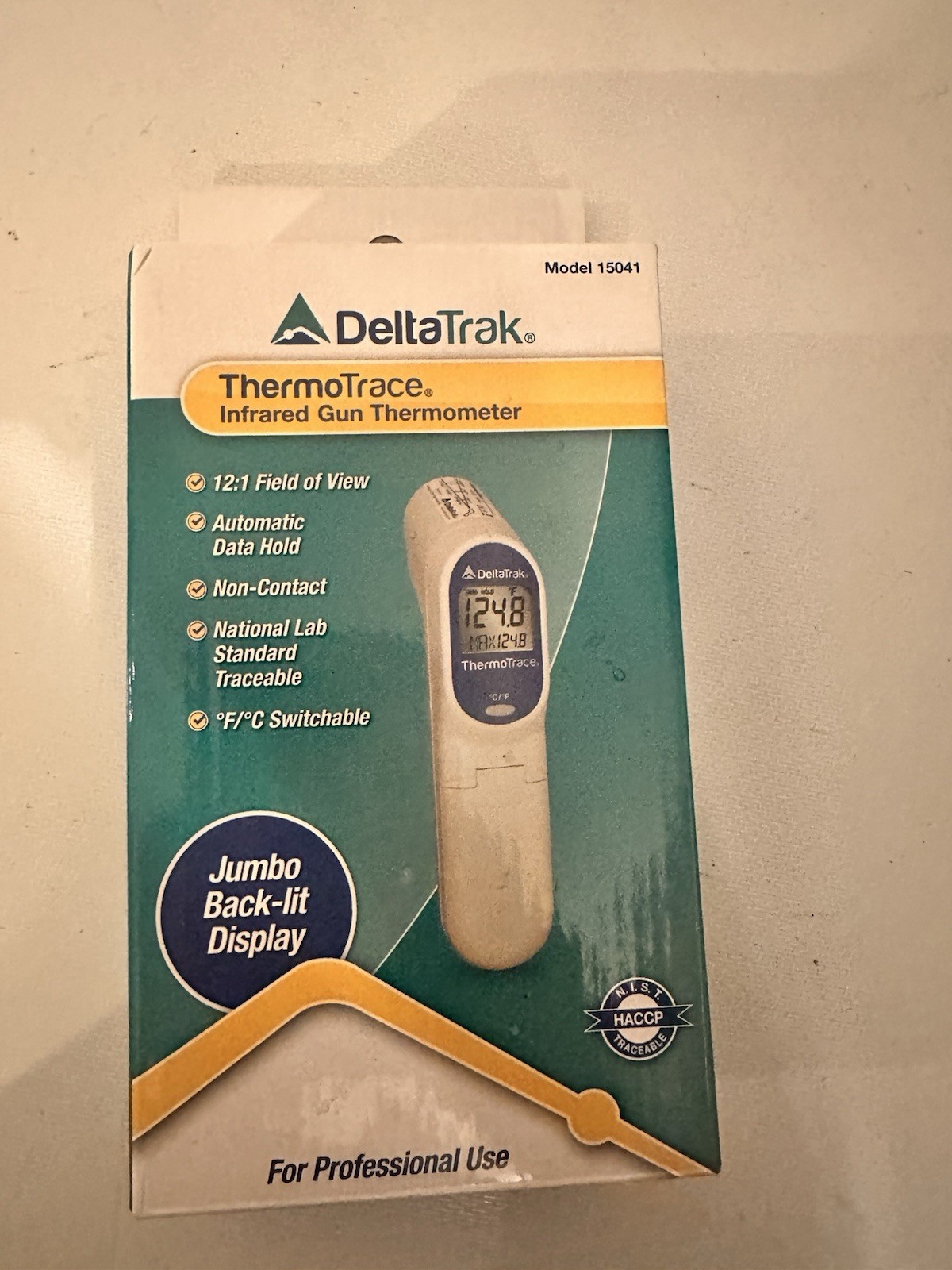 DeltaTrak ThermoTrace Laser Infrared Thermometer 15041 -76°F to 932°F