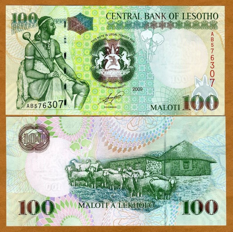 Lesotho, 100 Maloti 2009 King Moshoeshoe, P-19-New, UNC