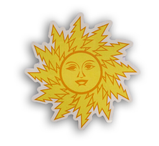 Dead Bolt Orange Sunshine Bolt Stickers (2)