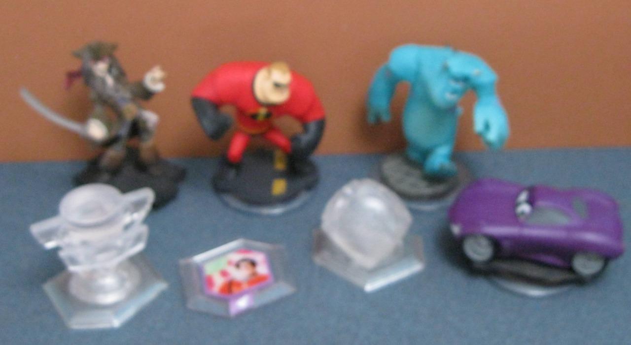 Disney Infinity 3.0 Figure Lot Pirate RALPH SULLY MONSTER CARS Incredible DAD