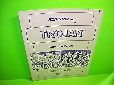 Romstar Trojan Original Video Arcade Game Service Repair Manual