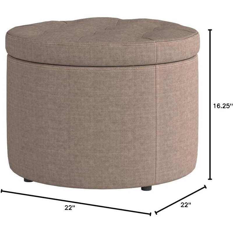 12 Compartment Storage Ottoman Removable Lid Durable Organizer Furniture Fabric