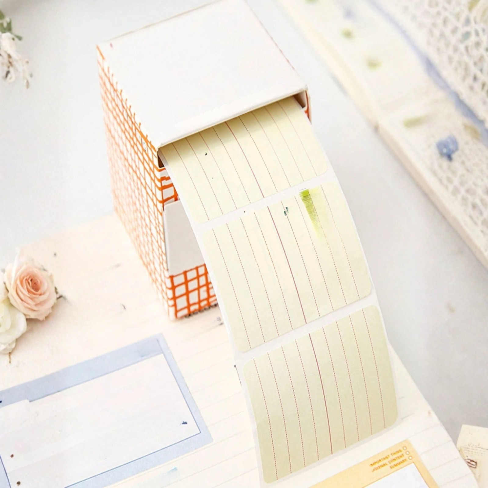 1 Roll Lined Mini Sticky Notes Super Sticking Power Memo Pads Back to School