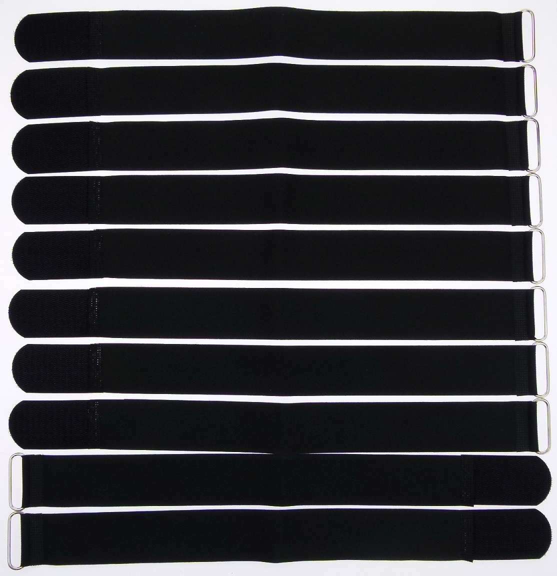 10 x Hook and Loop Cable Ties 400 x 40mm Black Cable Hook and Loop Cable Hook and Loop Fastener
