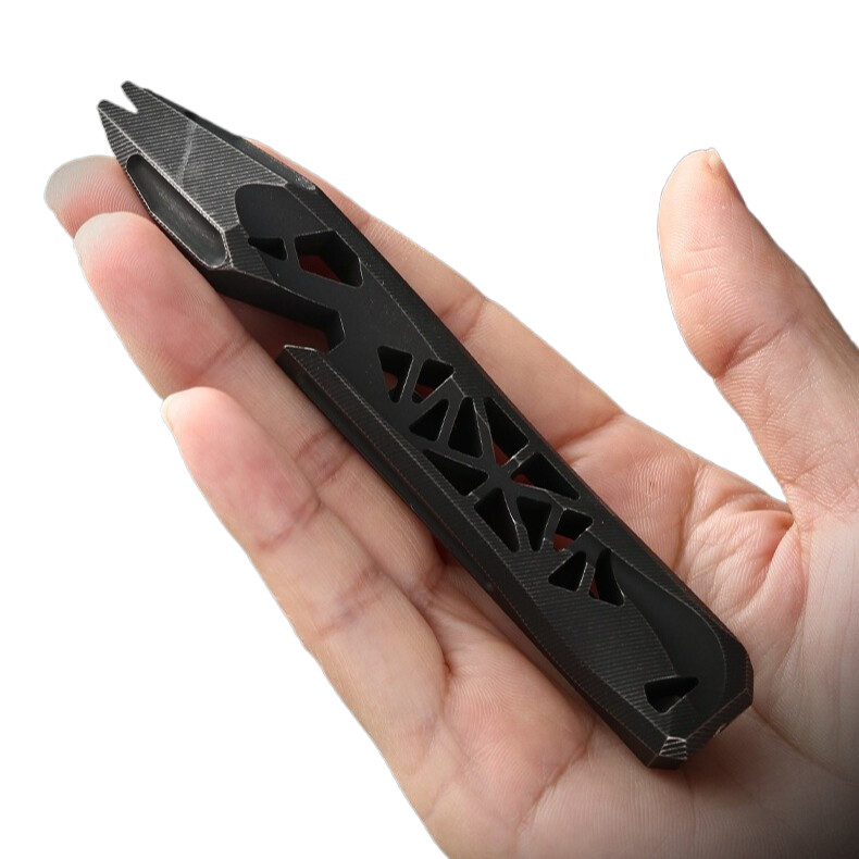 CNC Numerical Control Titanium Alloy EDC Tool Pry Bar Survival Tools - Black