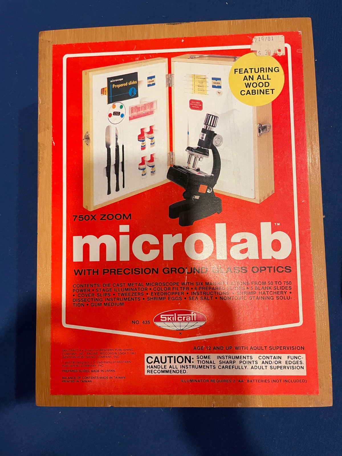 Vintage 1960's Microlab No. 435 Skil Craft  Microscope Kit
