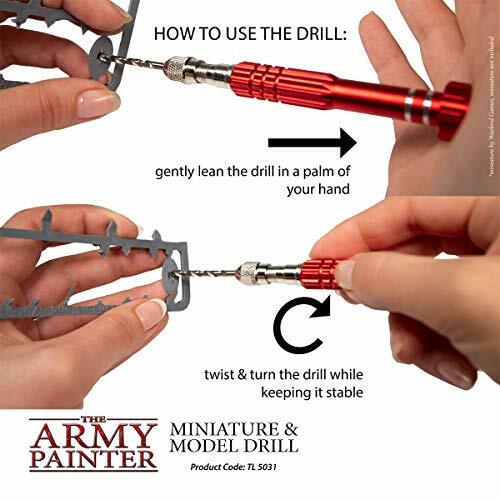 The Army Painter Miniature and Model Drill - Pin Vise Mini Drill Set with 3 S...