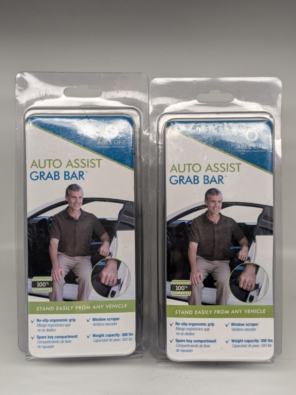 2 Auto Assist Grab Bar Weight Capacity 300 lb  by Able Life