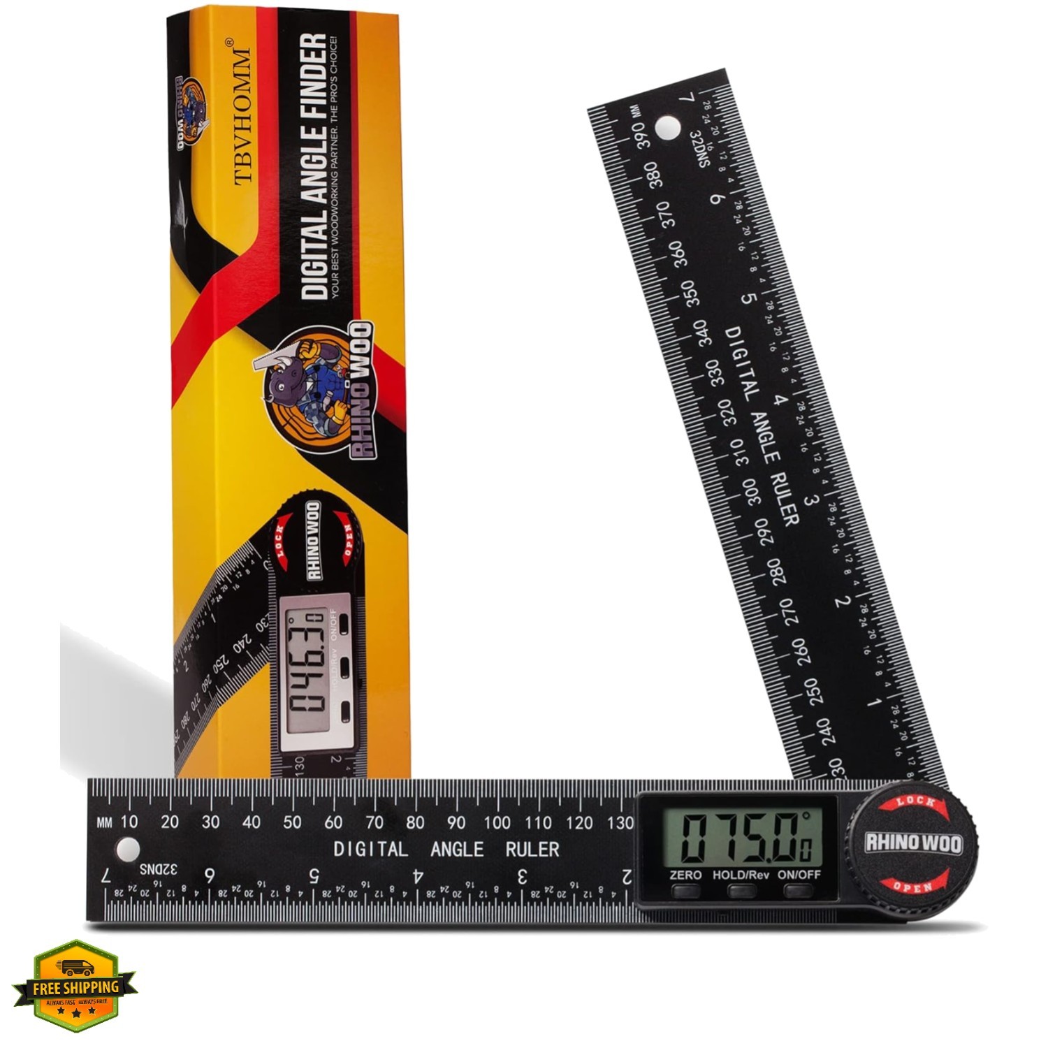 Digital Angle Finder Protractor, Angle Measuring Tool for Woodworking/Carpent...