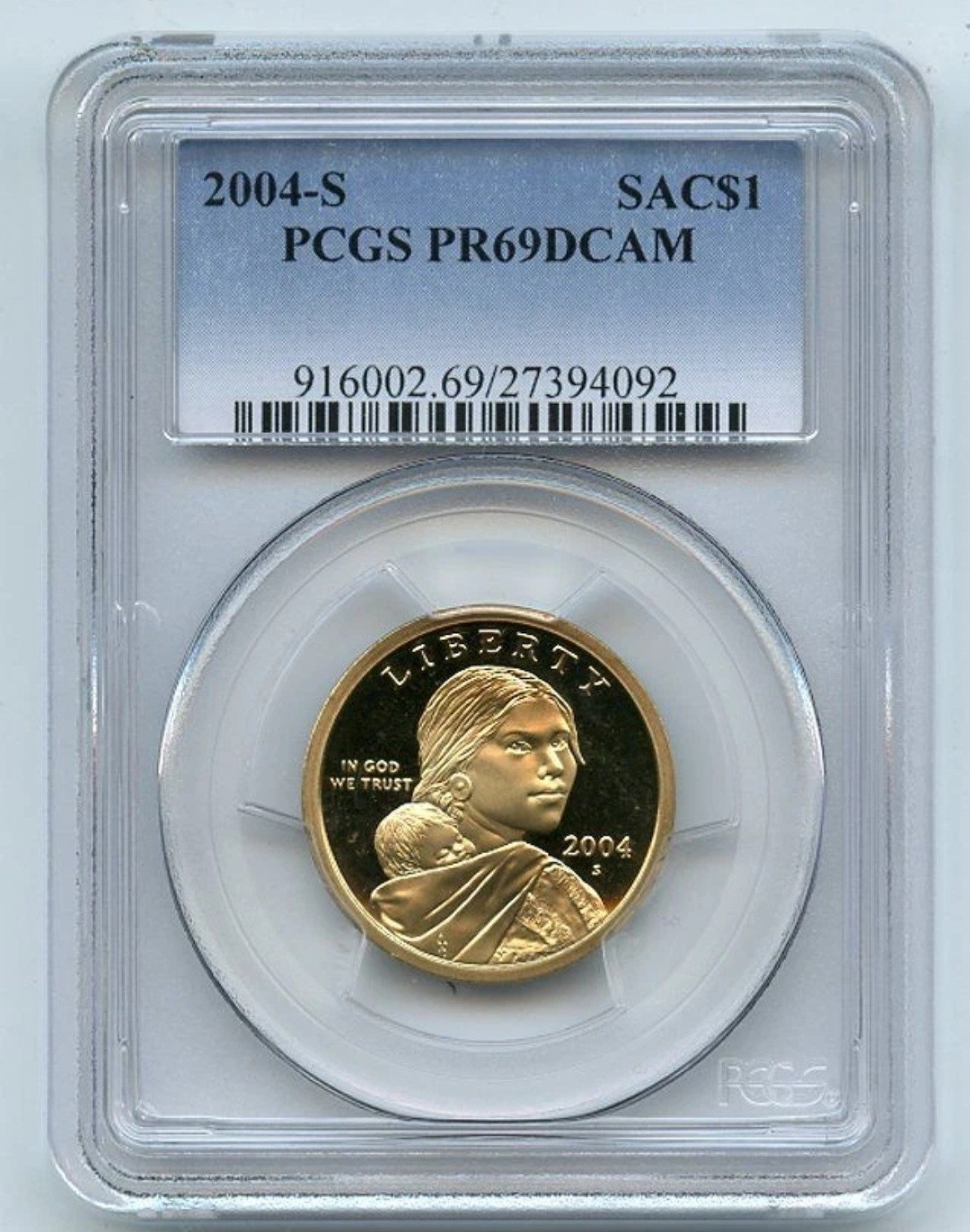 2004 S $1 Sacagawea Dollar PCGS PR69DCAM