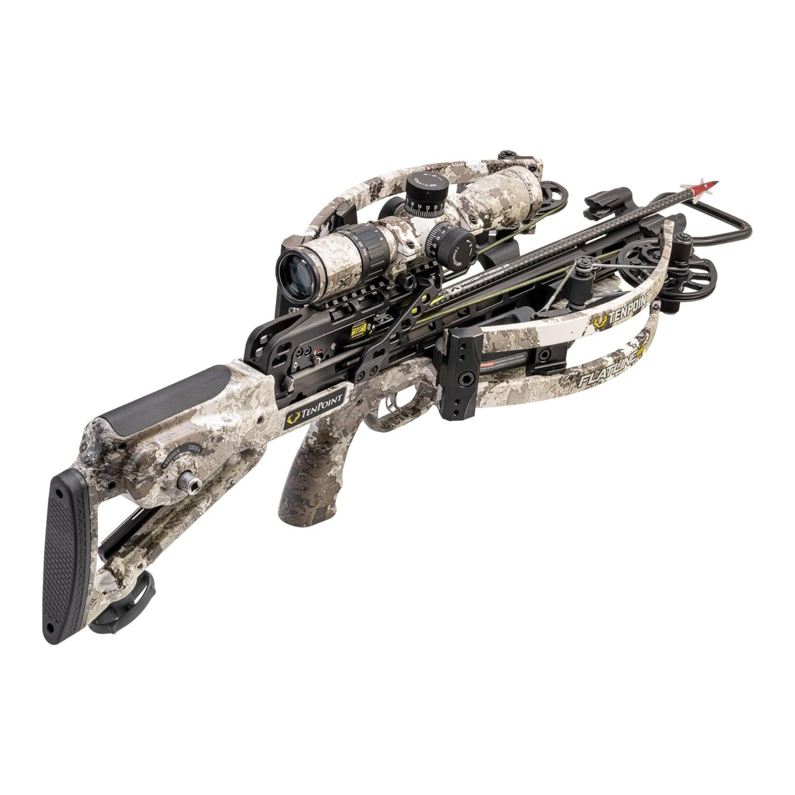 TenPoint Flatline 460 ACUslide Crossbow with Evo-X Elite Camo Scope, Veil Alpine