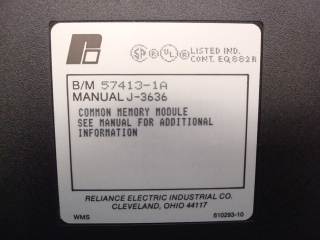 USED Reliance Electric 57413-1A AutoMax Common Memory Module 57C413A