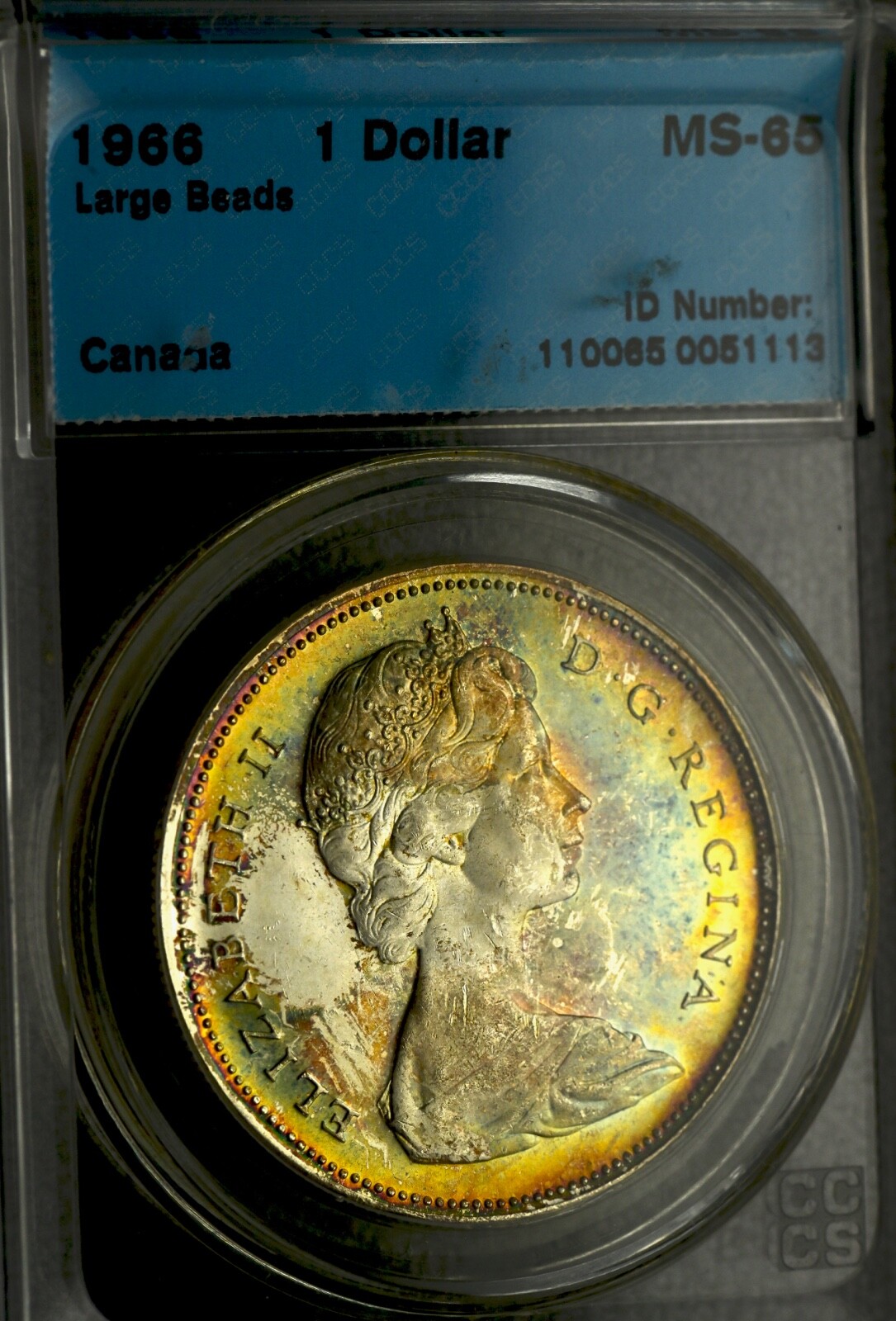 1966 Silver Dollar $1 CCCS MS-65 - Amazing Golden Tones & Strong Luster - WOW