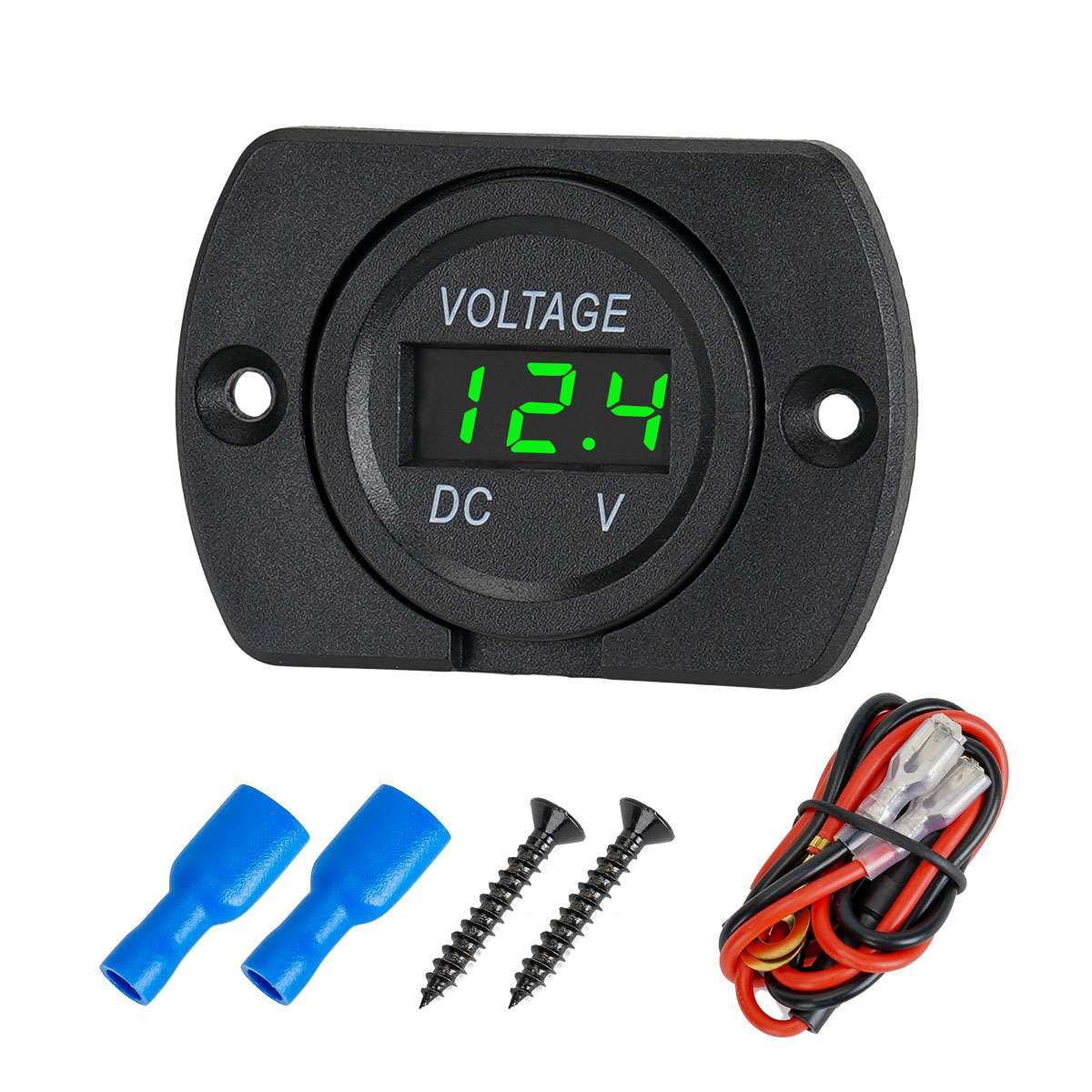 DC12V-24V Car Panel LED Digital Display Voltmeter Voltage Meter Battery Gauge