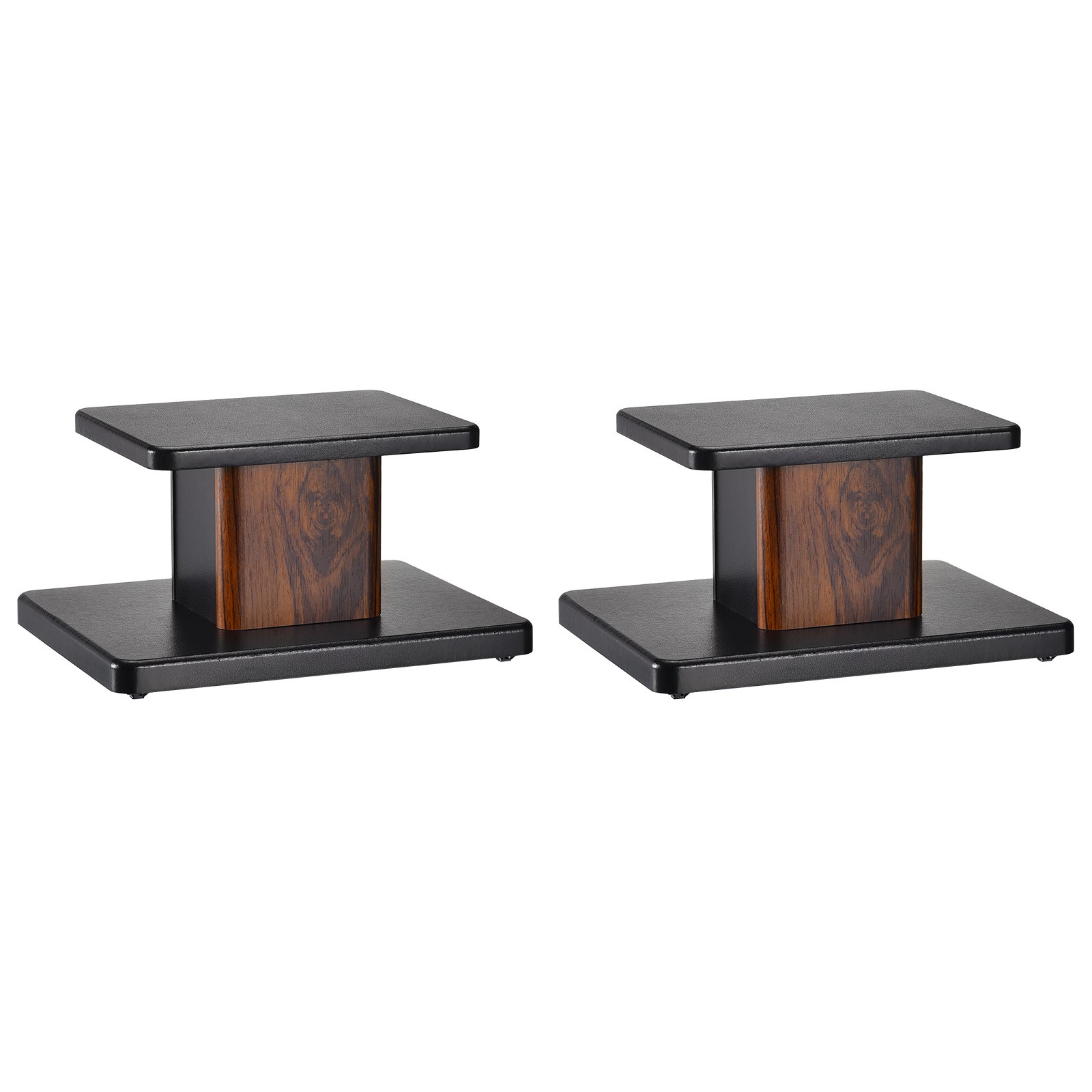 2 x Wood Speaker Stands 5.9" Universal Stand Hollowed Enhanced Audio Listening