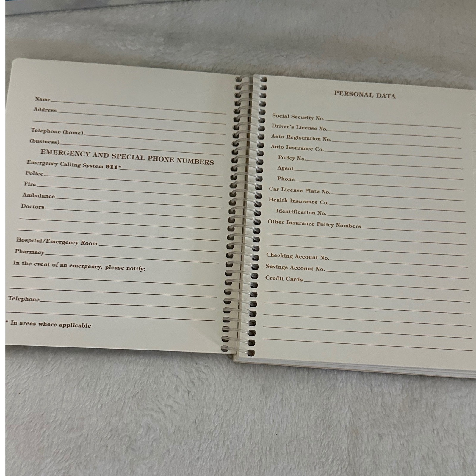 DaySpring Devotional Journal & Address Book Set Blue Botanical Excellent 2pc