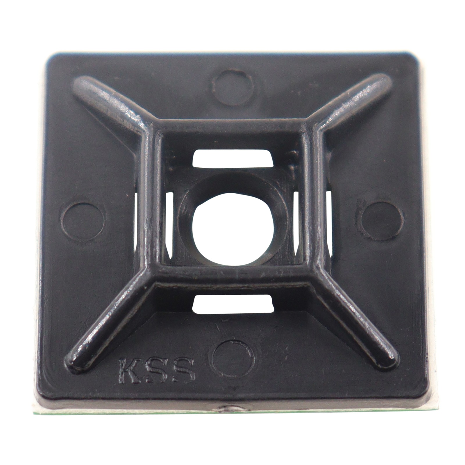 NSI INDUSTRIES FTH7A-B ADHESIVE CABLE TIE MOUNTS, NYLON, BLACK (100 PIECES)