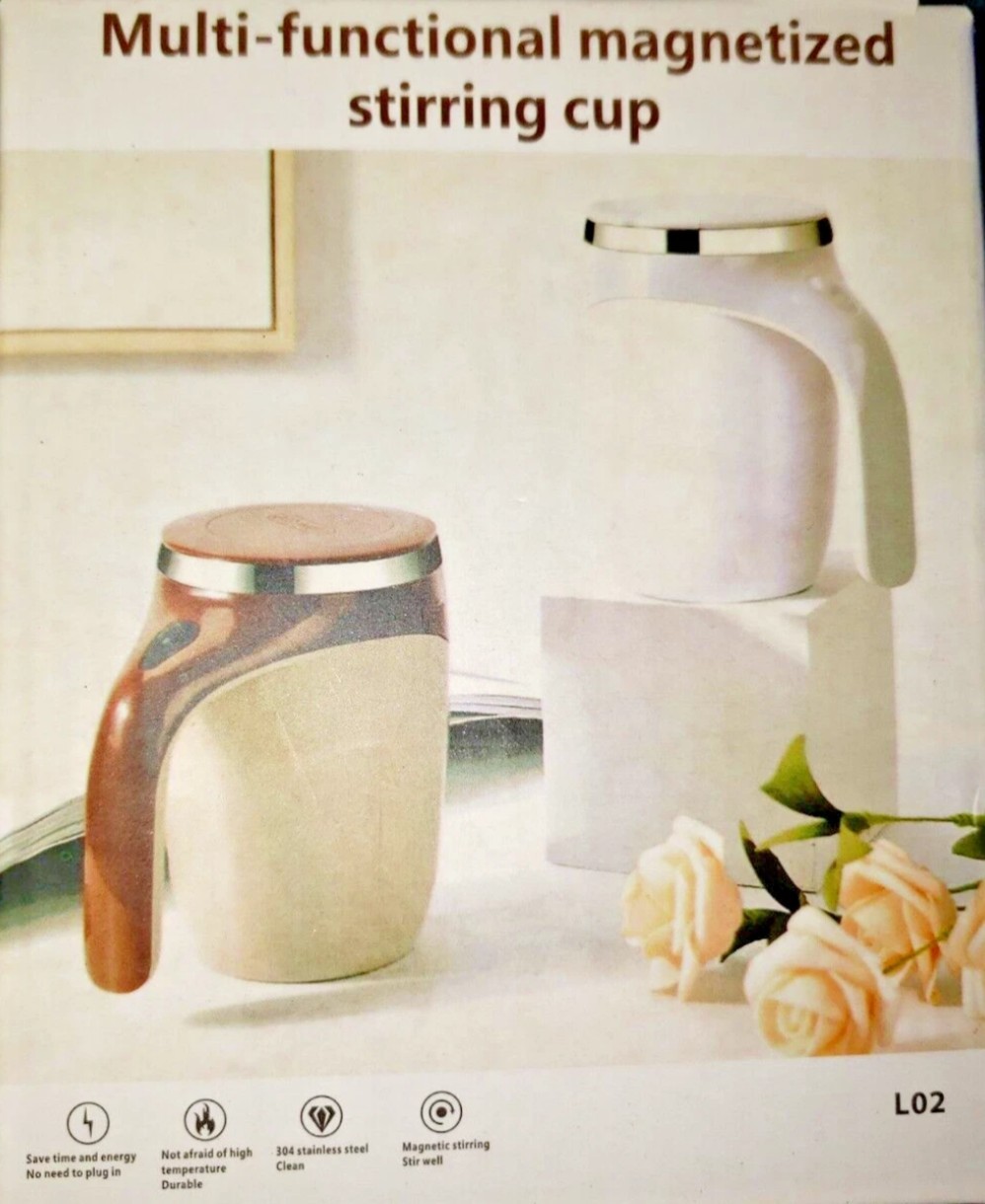 Multi Functional Magnetized Stirring Cup. 380ml. Battery Operated