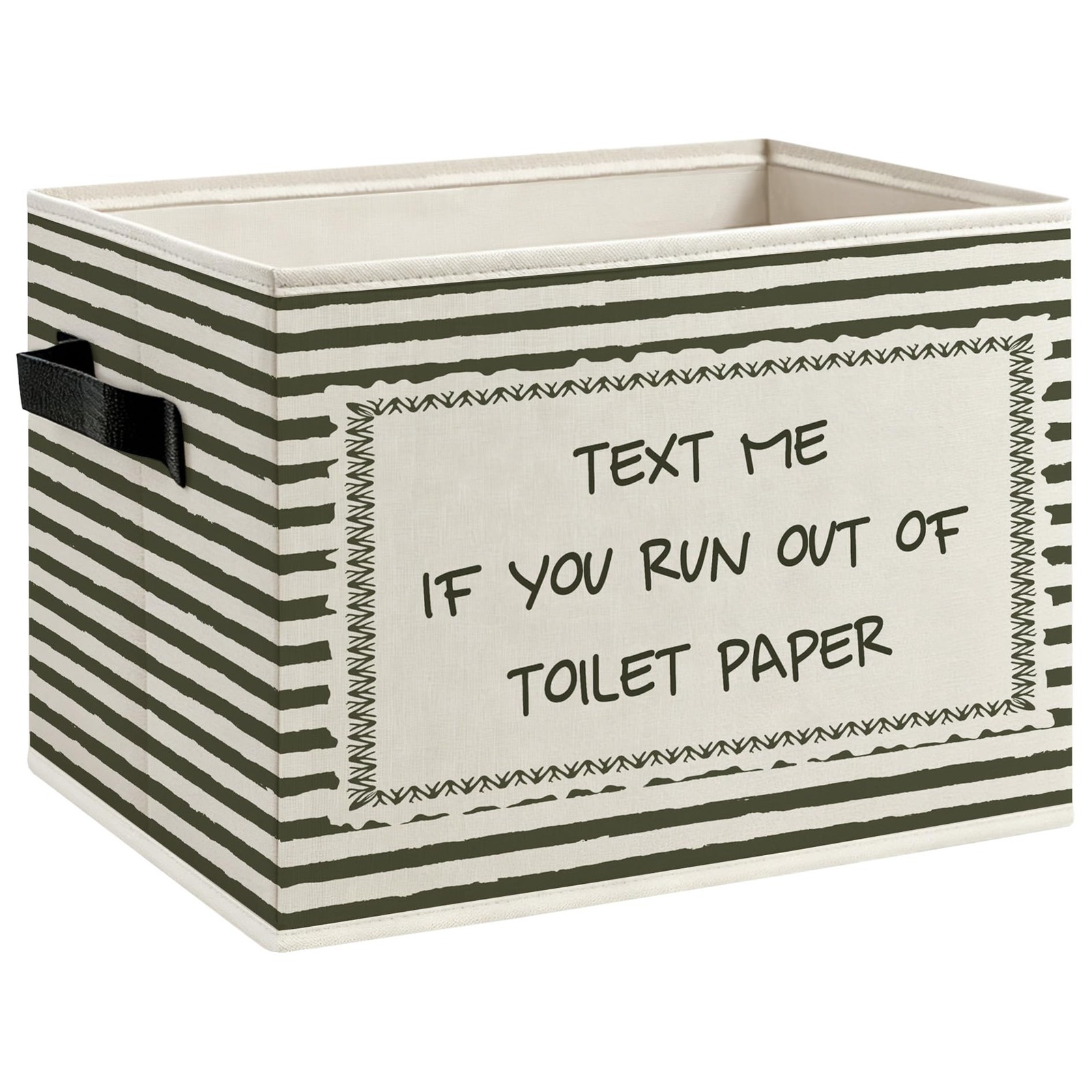 Text Me If You Run Out of Bathroom Foldable Storage Bins with Handles, Funny ...