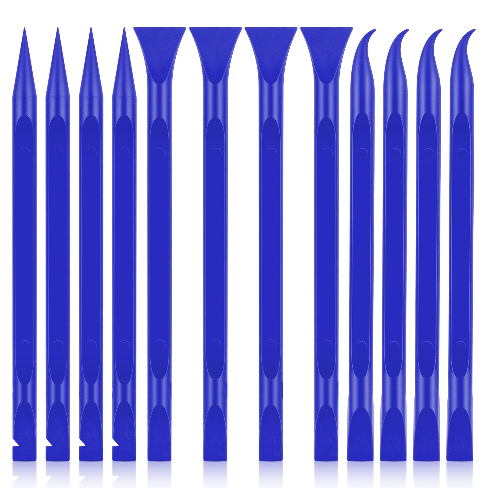 12 PCS Carbon Fiber Plastic Scrapers Tool, NonScratch Scraper Tool for Tight ...