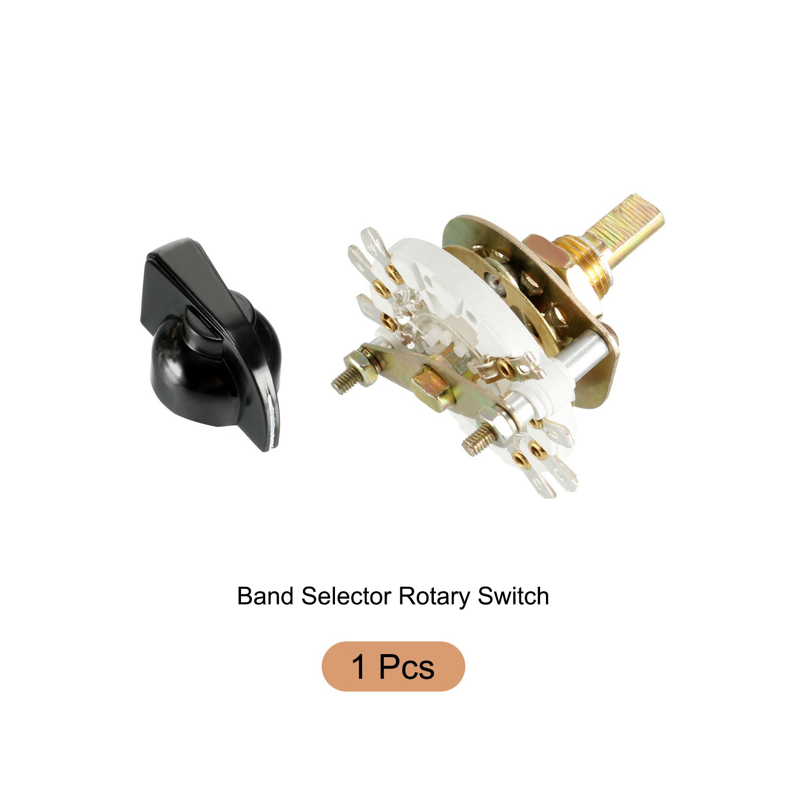 Band Selector Rotary Switch w Knob 2P3T 2 Pole 3 Throw Single Deck