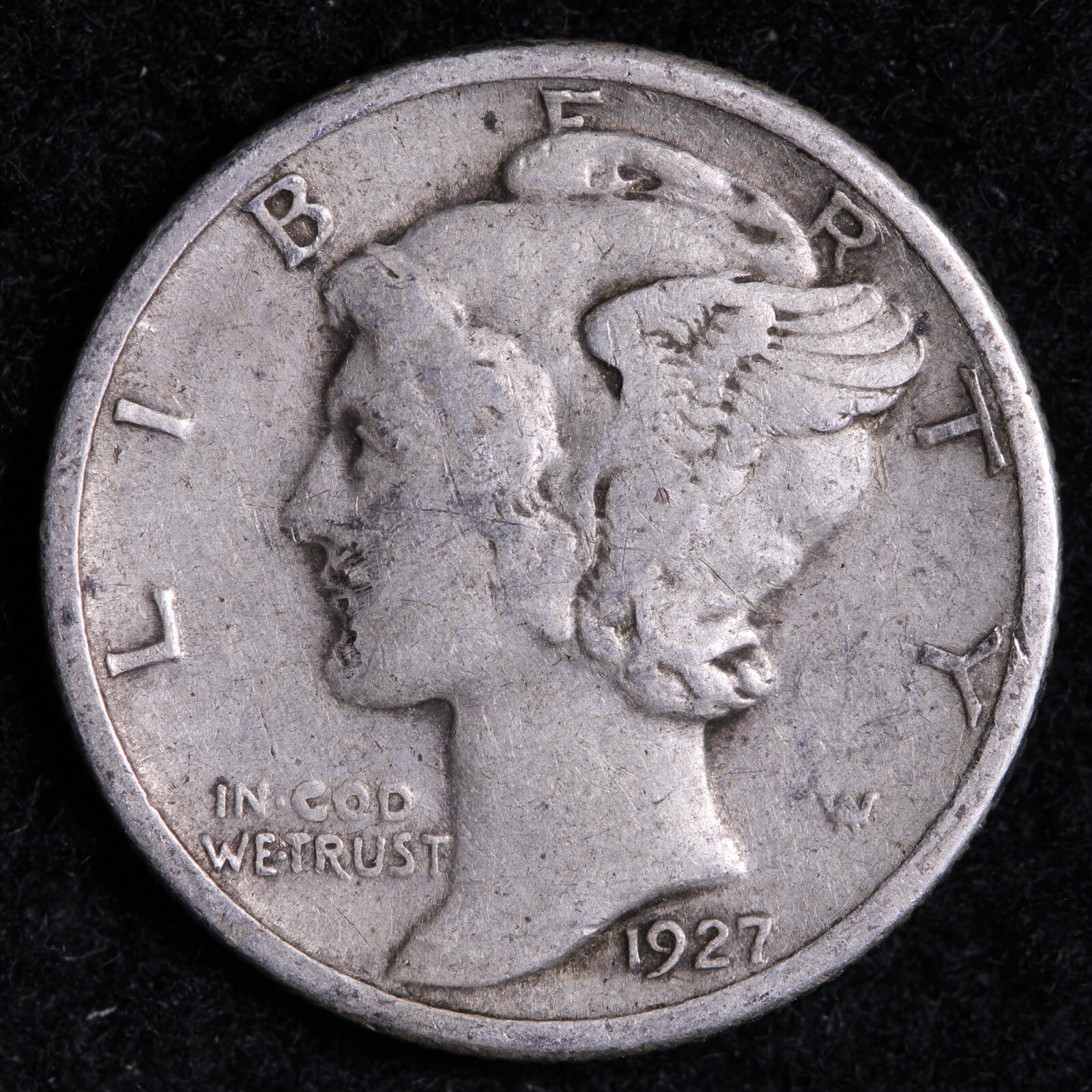 1927 Mercury Dime CHOICE XF FREE SHIPPING E865 UE