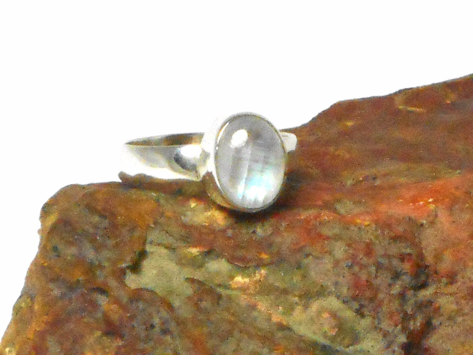 Oval MOONSTONE Sterling Silver 925 Gemstone RING