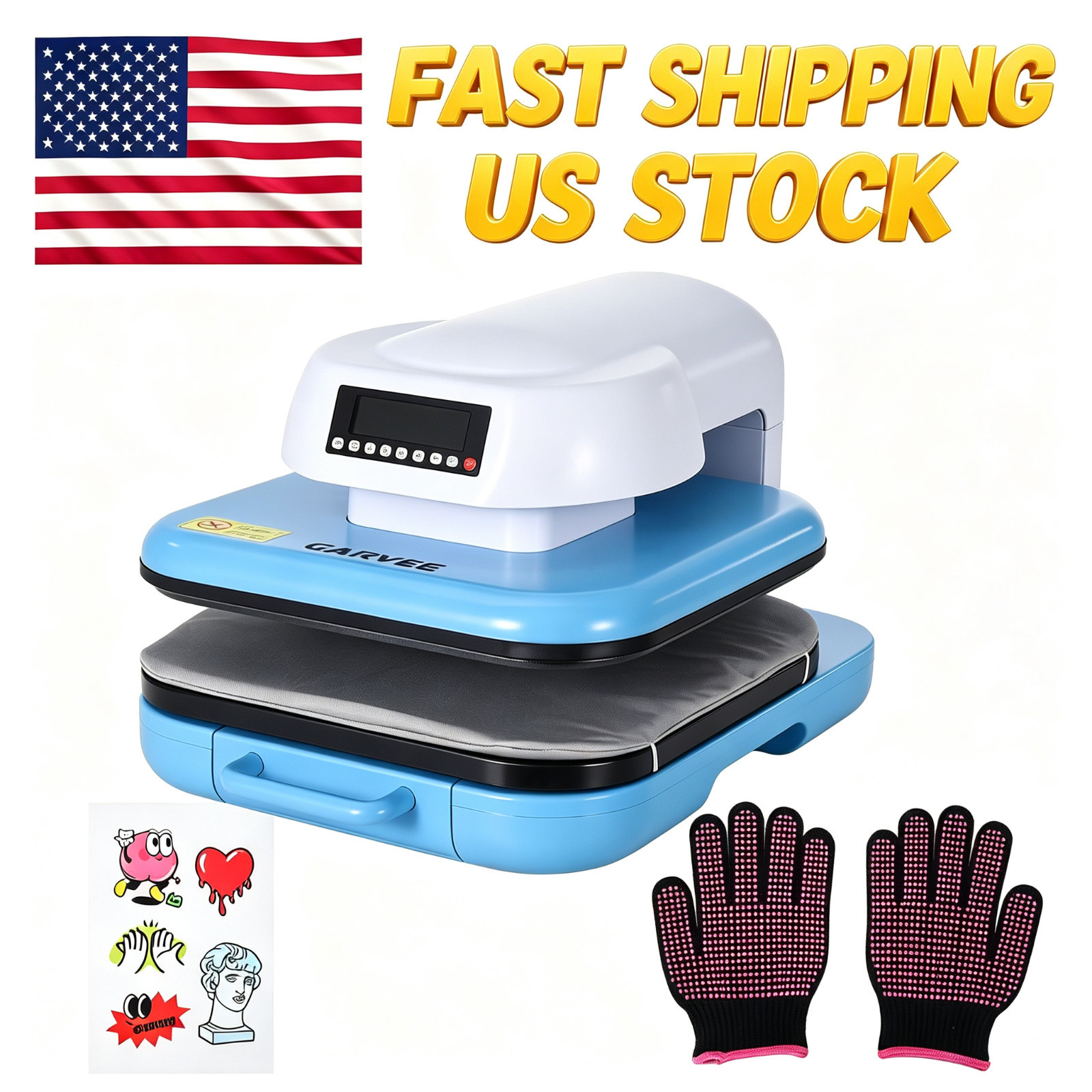 Automatic Heat Press Machine 15x15 Inch Smart Auto Release Adjustable 4 Memory