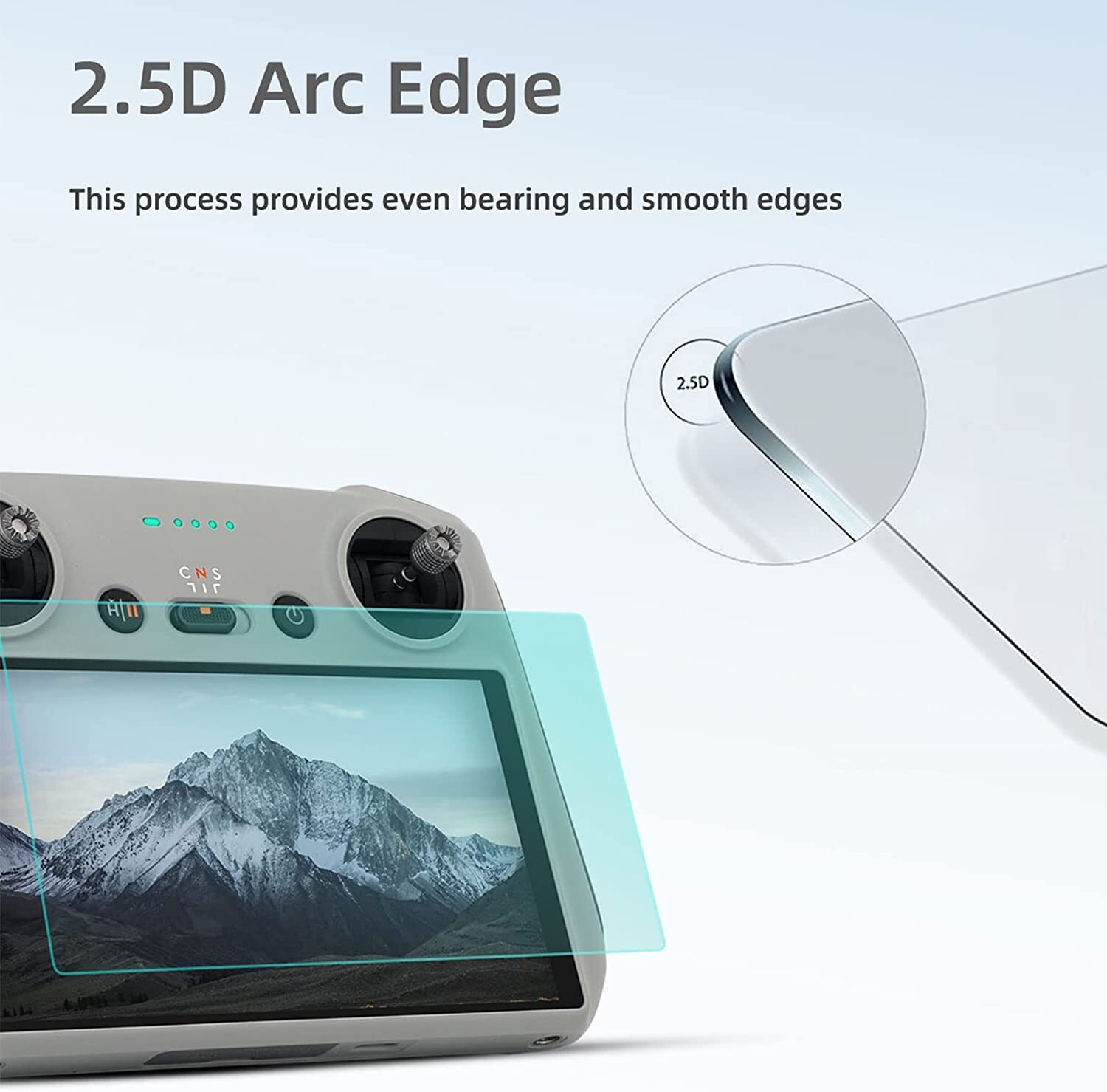2Pcs Tempered Glass HD Screen Protector for DJI Mini 4 Pro RC Remote Control Acc