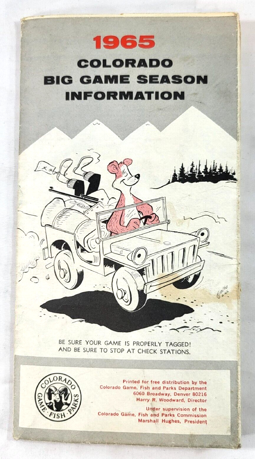1963 Colorado Big Game Season Information With Maps - Official State of Colorado