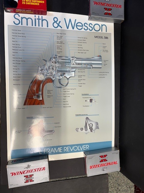 Smith & Wesson Model 586 poster 18" x 24"