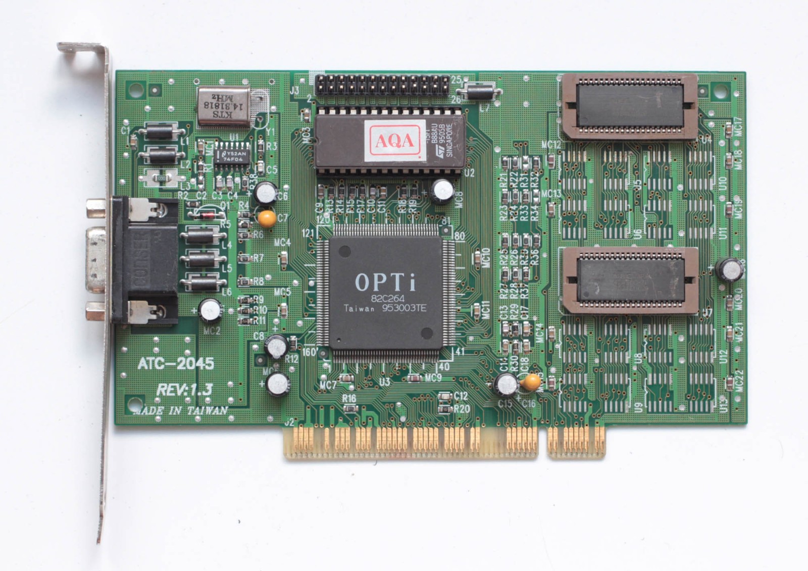 PCI graphics card - OPTi 82C264 - 1995 - TESTED - NO TARIFF