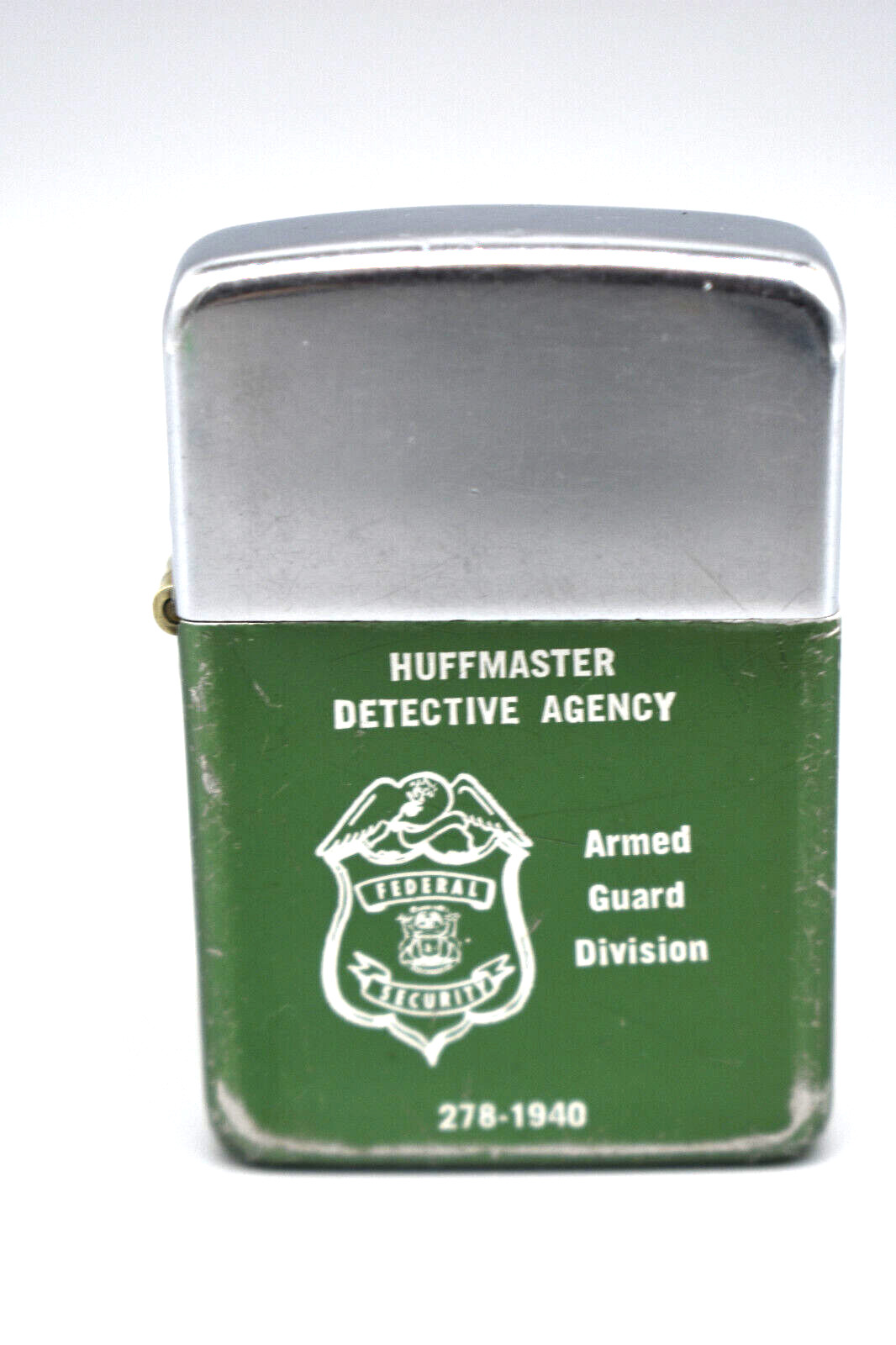 Vtg  Brown & Bigelow Federal Security Agency Lighter.  Armed Guard Div. Untested