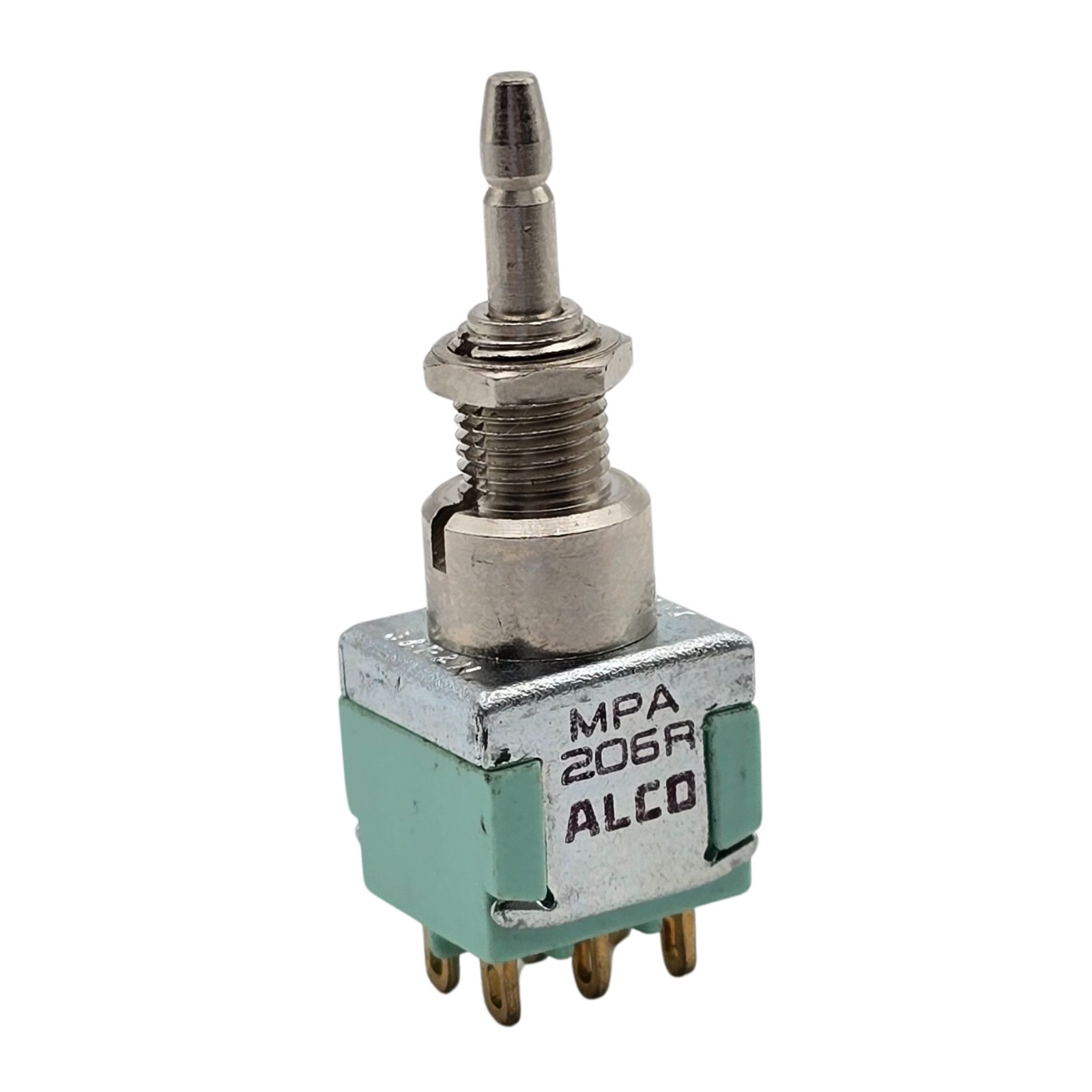Alco MPA206R DPDT Momentary Pushbutton Switch 6A 125V Panel Mount