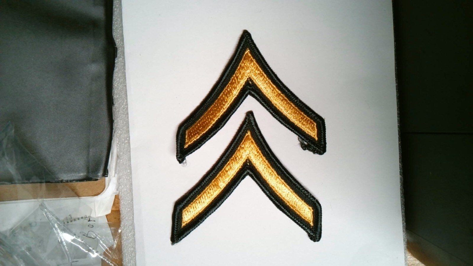 MILITARY PATCH US ARMY CLOTH RANK SET OF 2 PRIVATE E-2 FOR CLASS A UNIFORM
