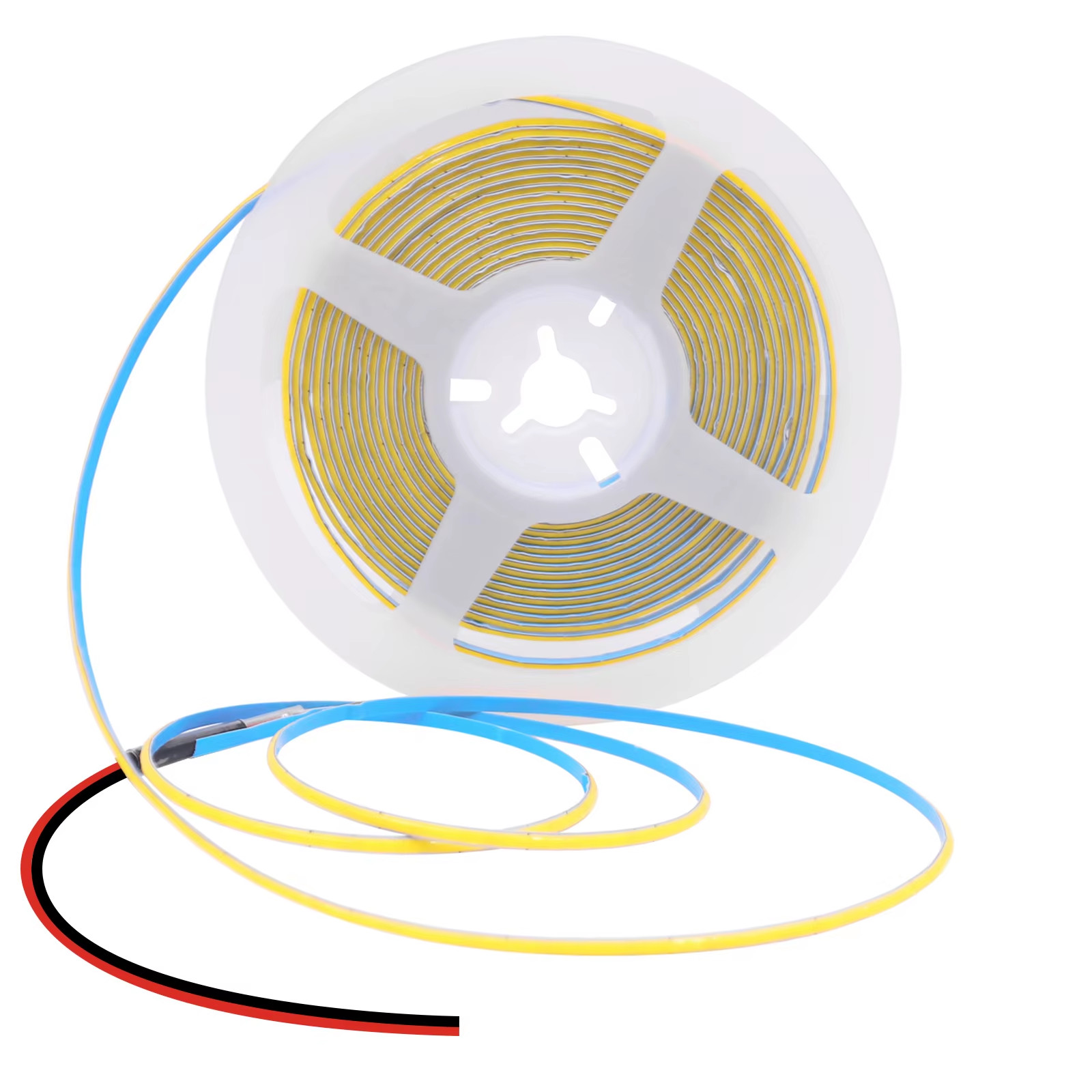 5V COB LED Strip Light 3Mm PCB Ultra Thin Flexible Tape 320Leds/M RA90 Dimmable