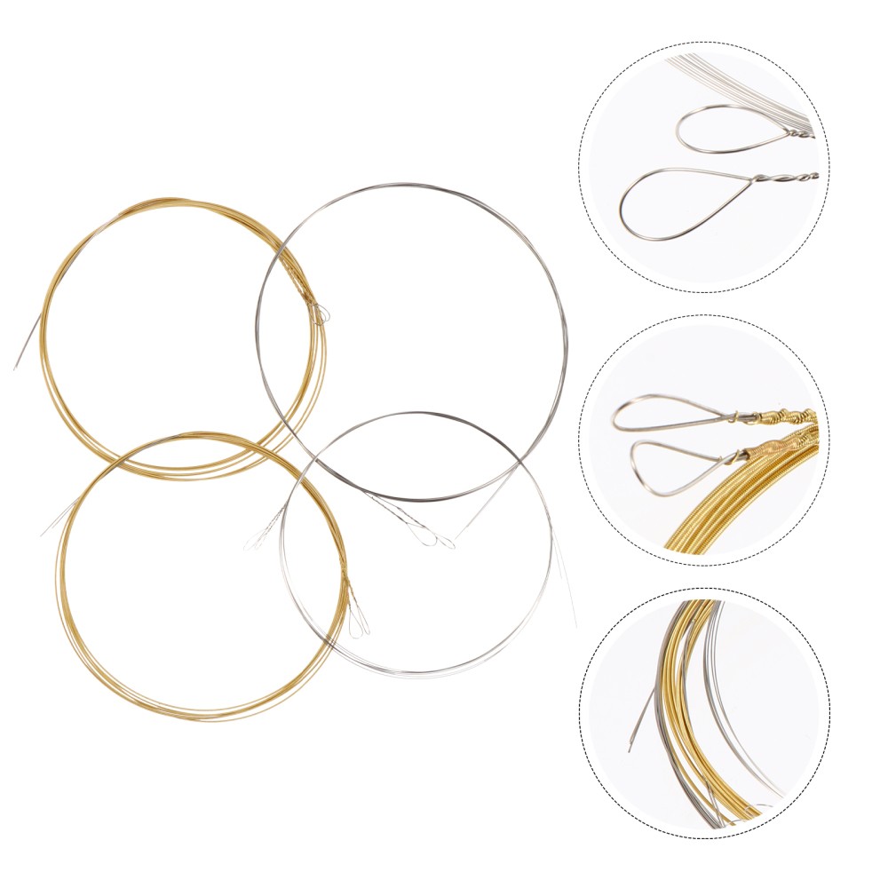 4pcs Mandolin Stainless Steel Strings Replaceable String Set