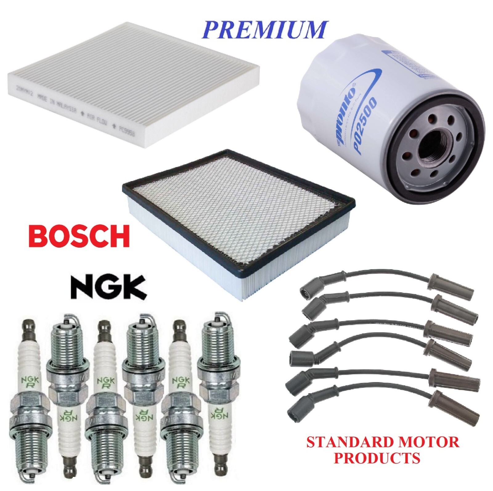 Tune Up Kit Filters Wire Spark Plugs For GMC SIERRA 1500 V6 4.3L 2018