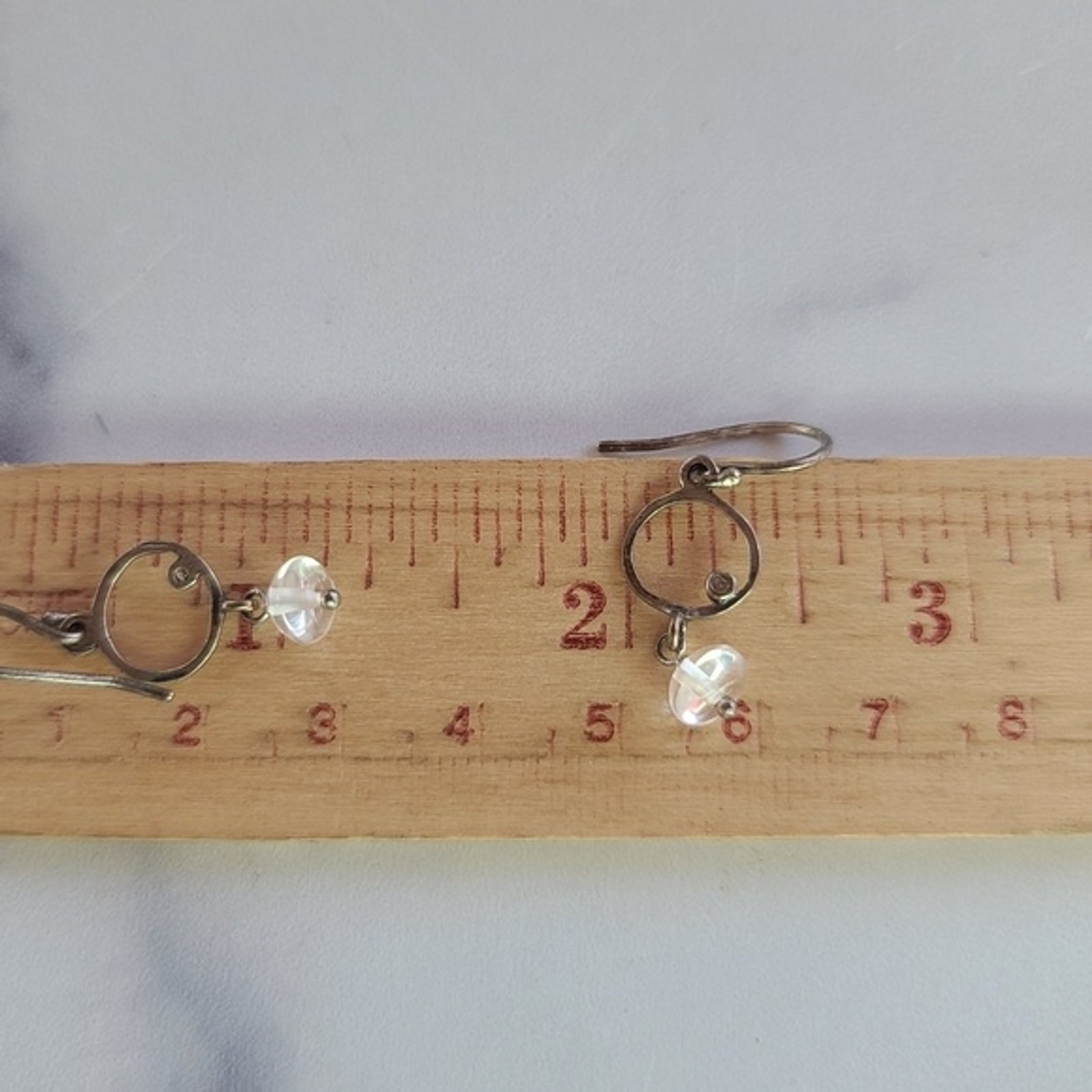 925 Glass Dangling Earrings