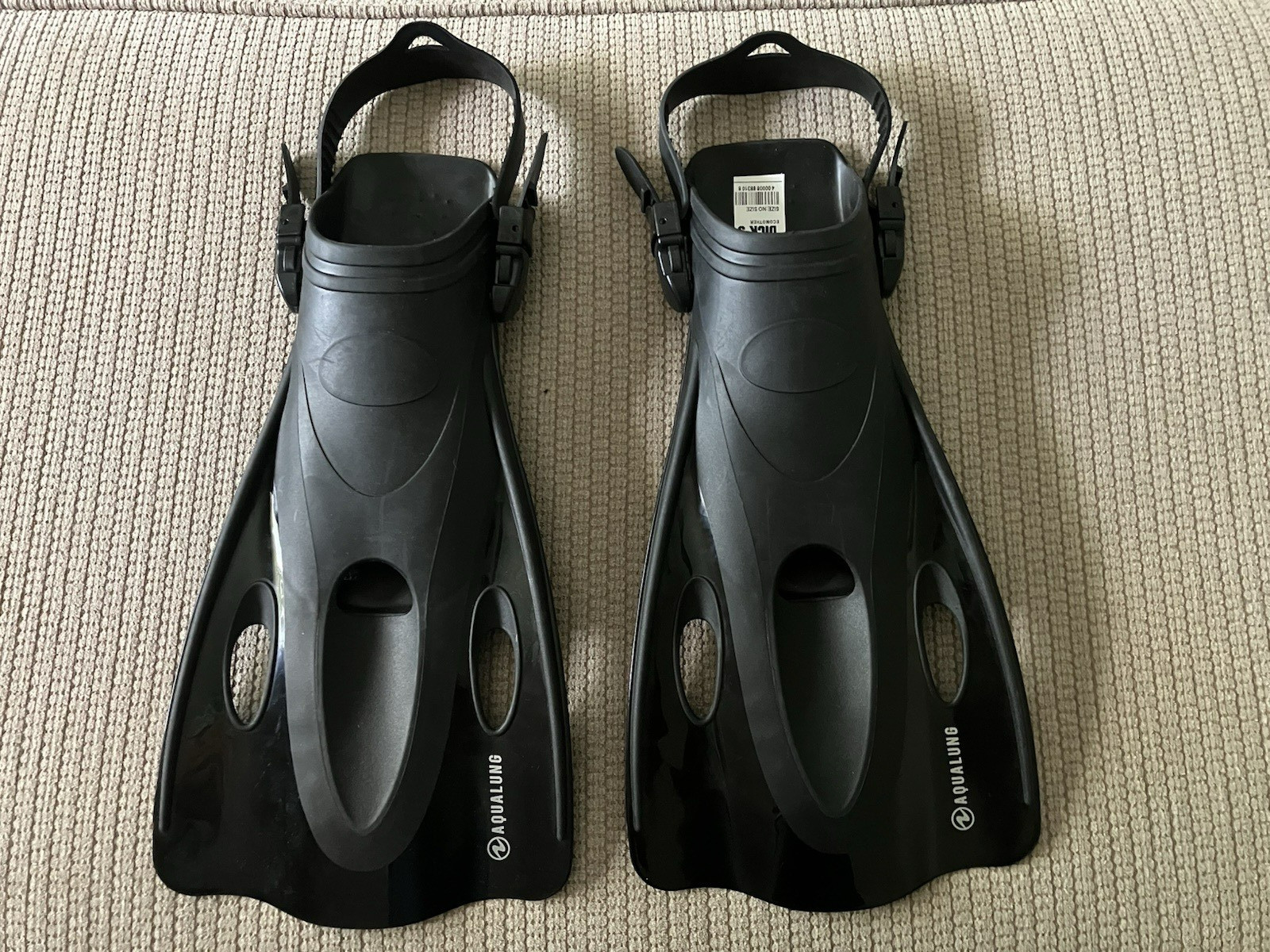 Aqua Lung Twister Snorkel Open Heel Fins Black S / M 4.5 / 8.5 EN16804 F21 DSG