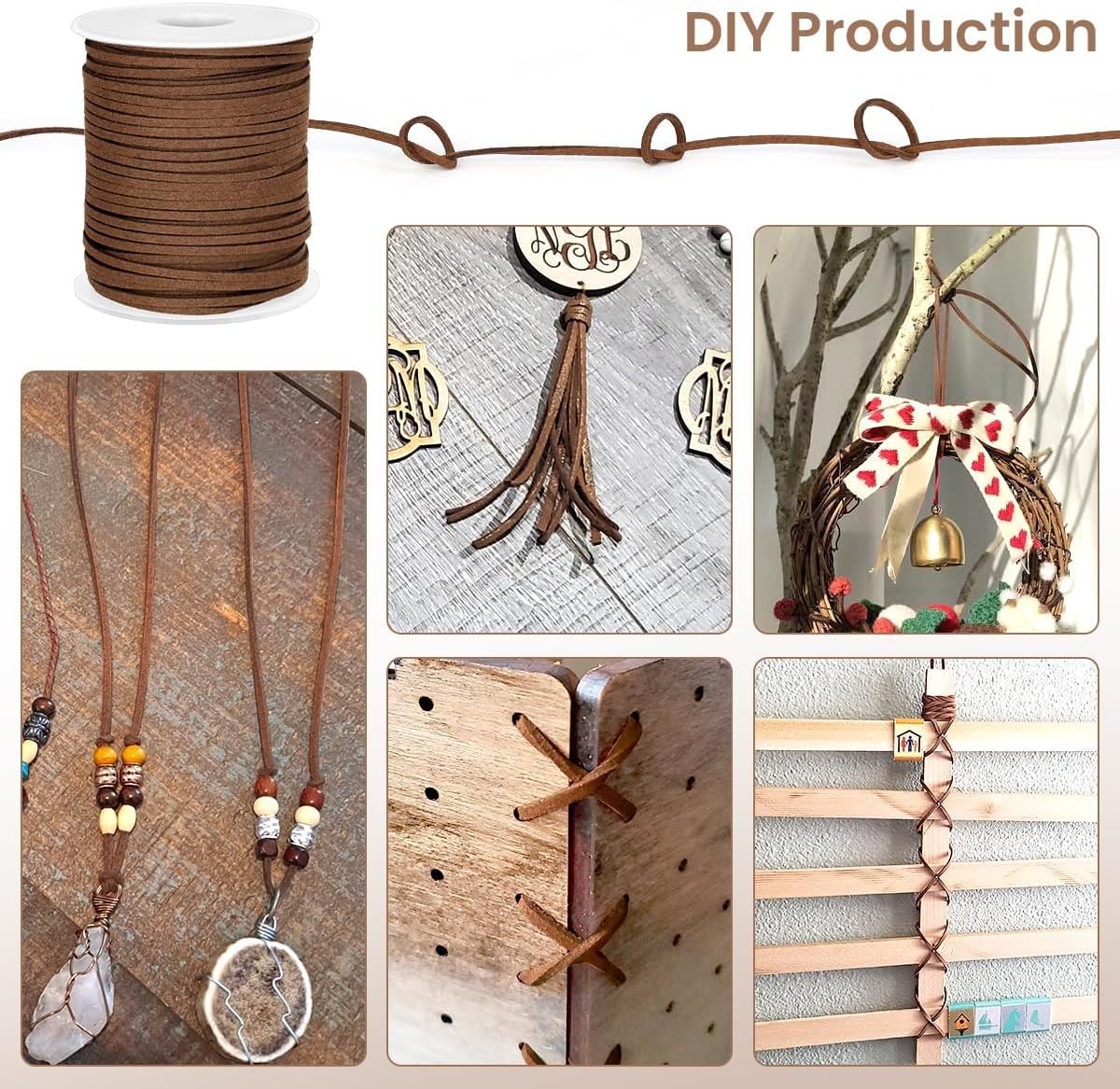 Leather String Suede Cord Leather Cords Rope String for Jewelry Making