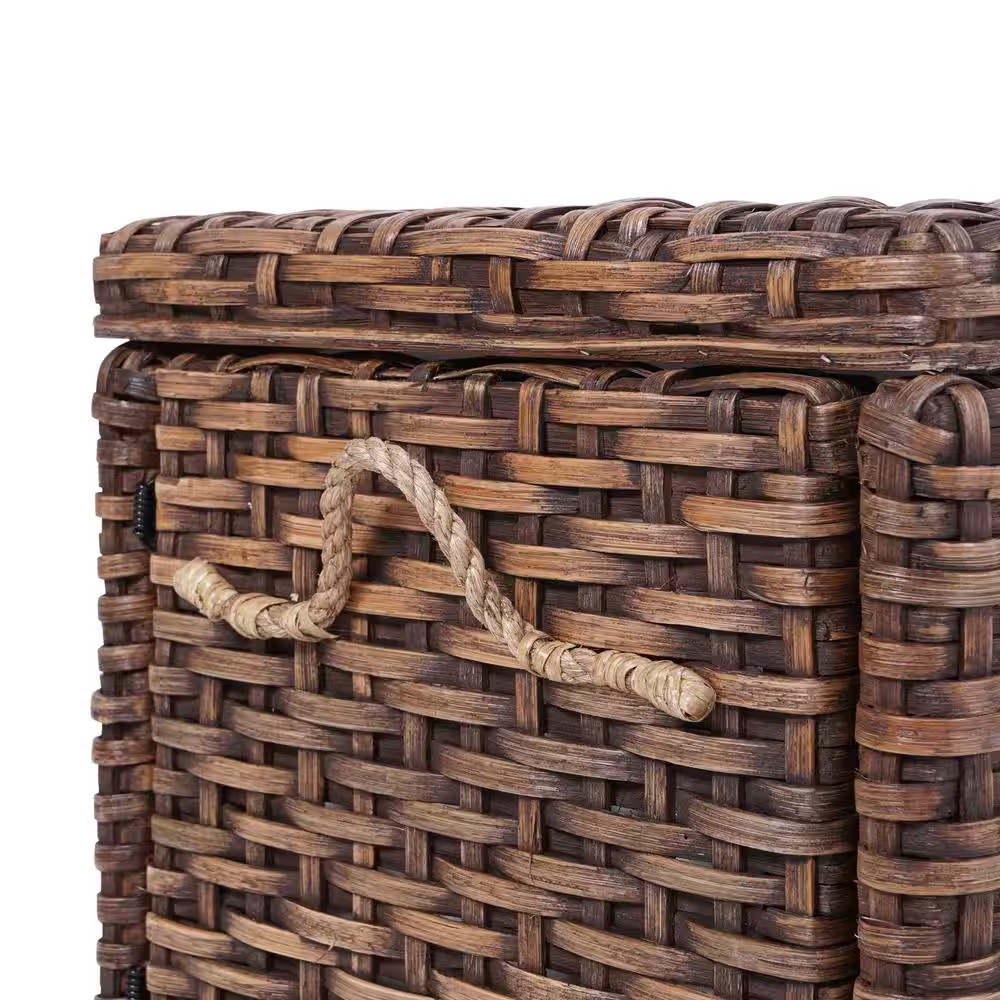 Jacob 31.5 In. Wicker Storage Trunk, Dark Brown Wash