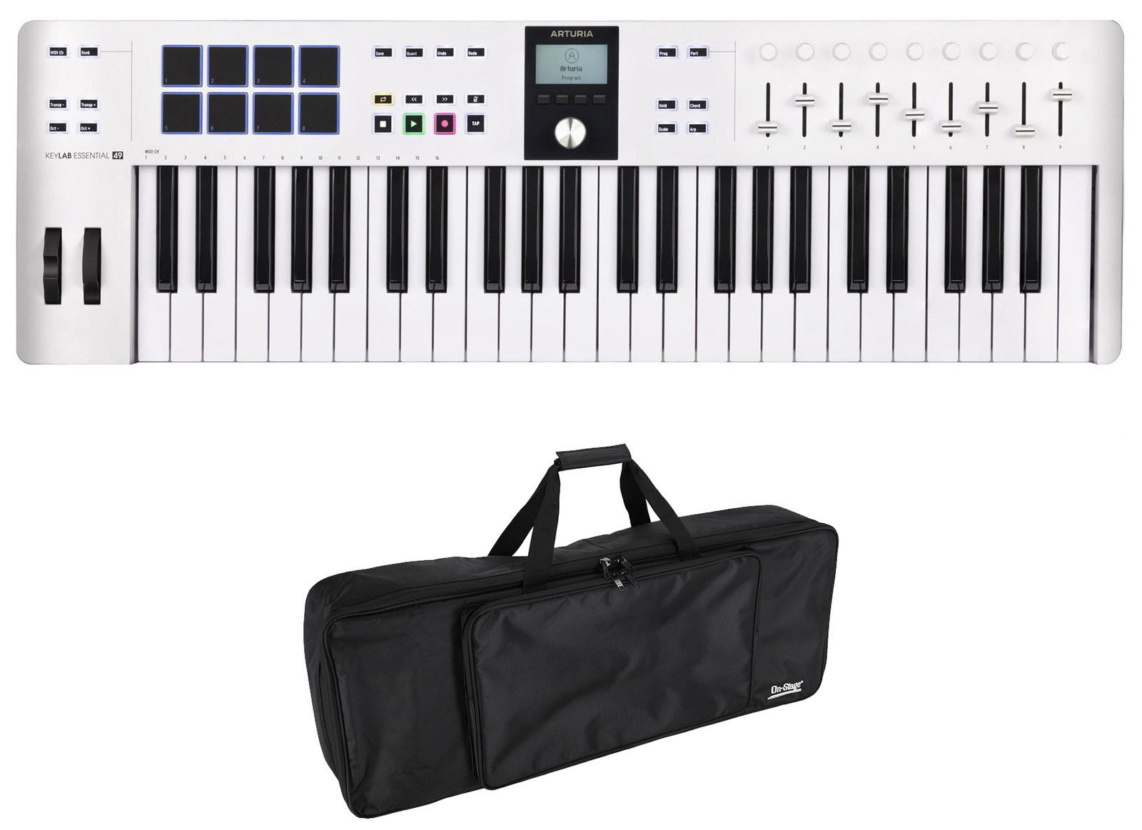 ARTURIA Keylab Essential 49 mk3 49-Key USB MIDI Keyboard Controller+On-Stage Bag