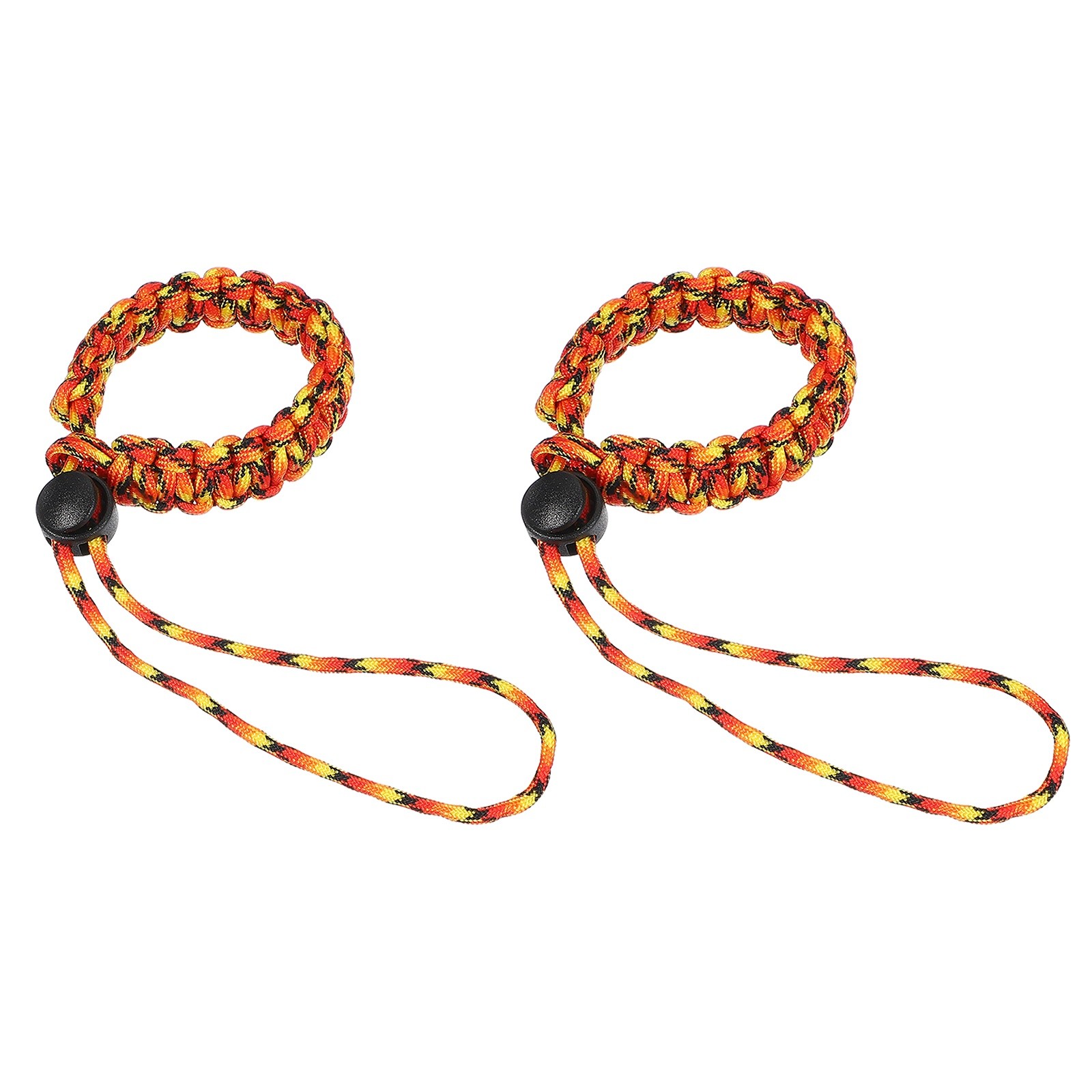 2pcs Camera Wrist Strap - Paracord Camera Hand Strap Lanyard, Orange/Yellow
