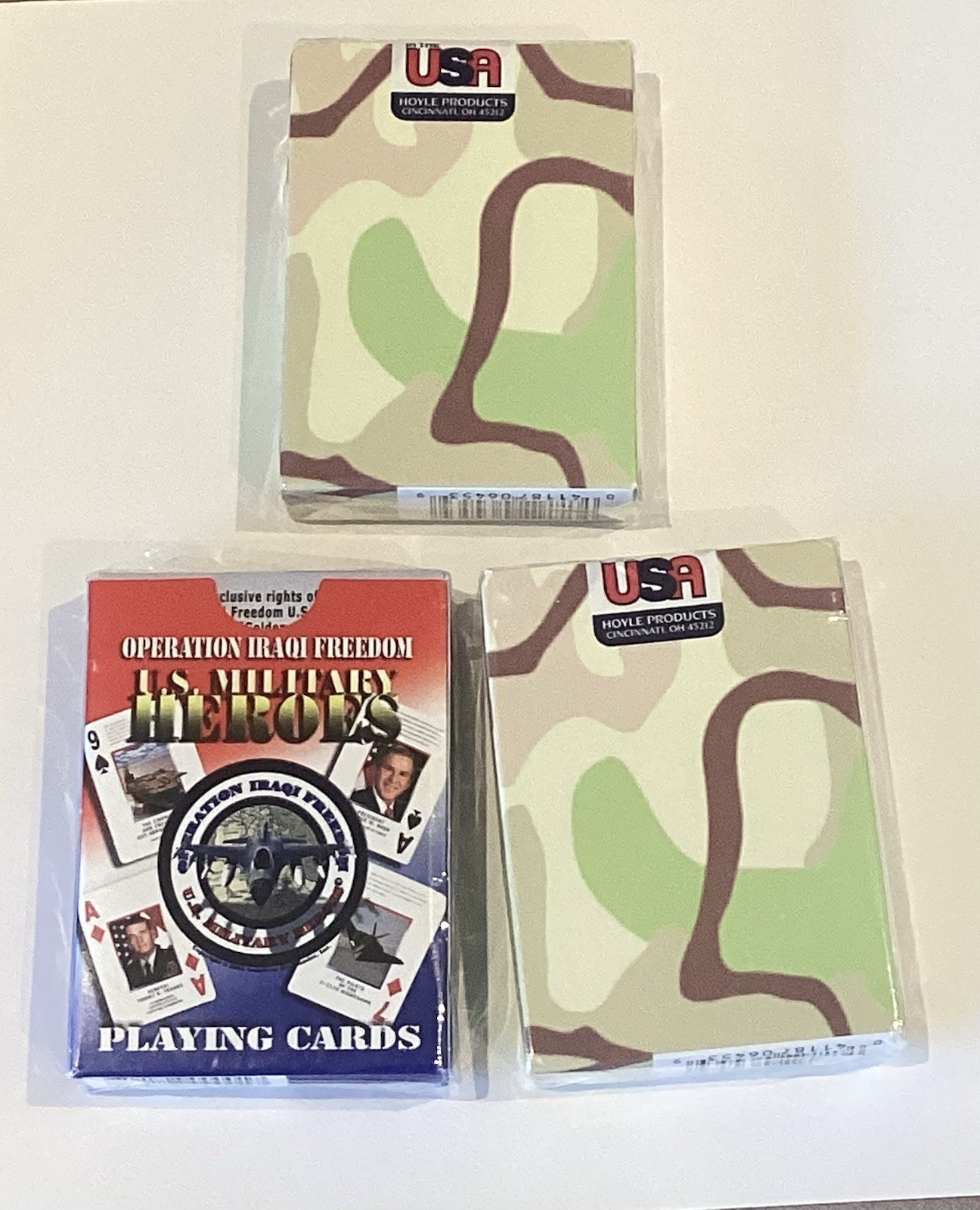 1 Operation Iraqi Freedom US Military Heroes & 2 Iraqi Most Wanted Playing Cards