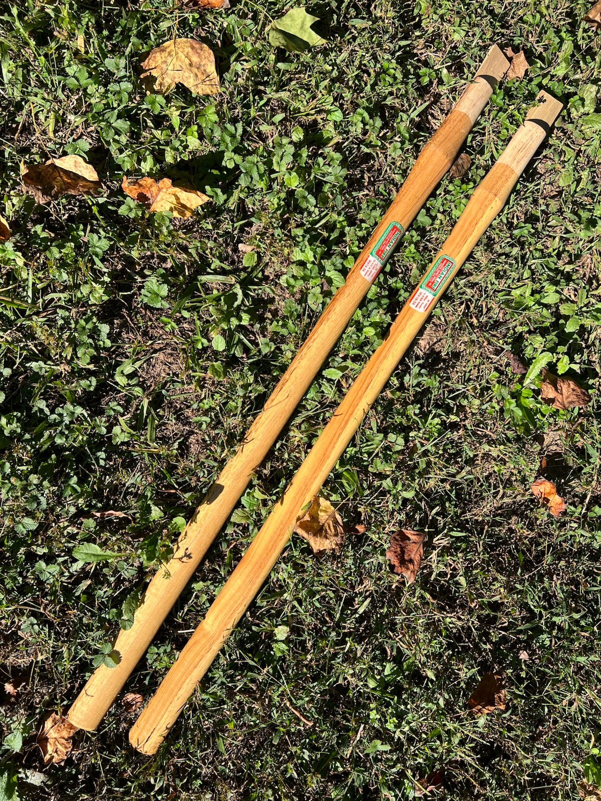 Lot of 2 Indian Fire 36” Wood Sledge Hammer Handles  - Sequatchee Handle Works