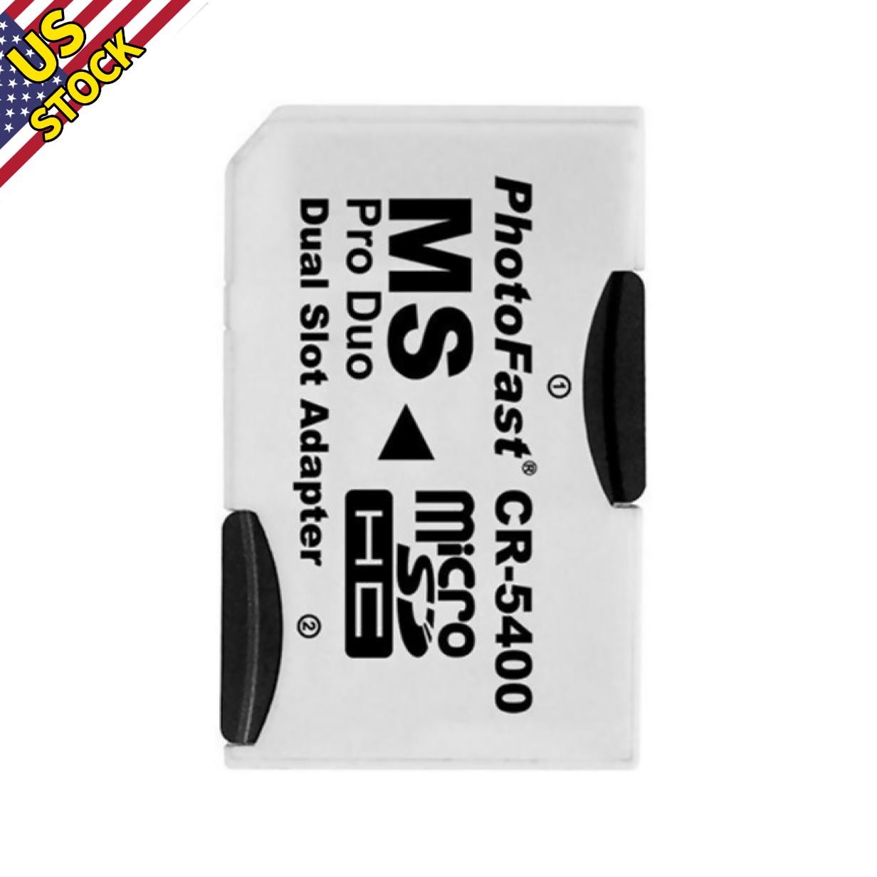 Dual Micro SD TF To Memory Stick MS Pro Duo PSP Card 2 Slot Adapter Converter d