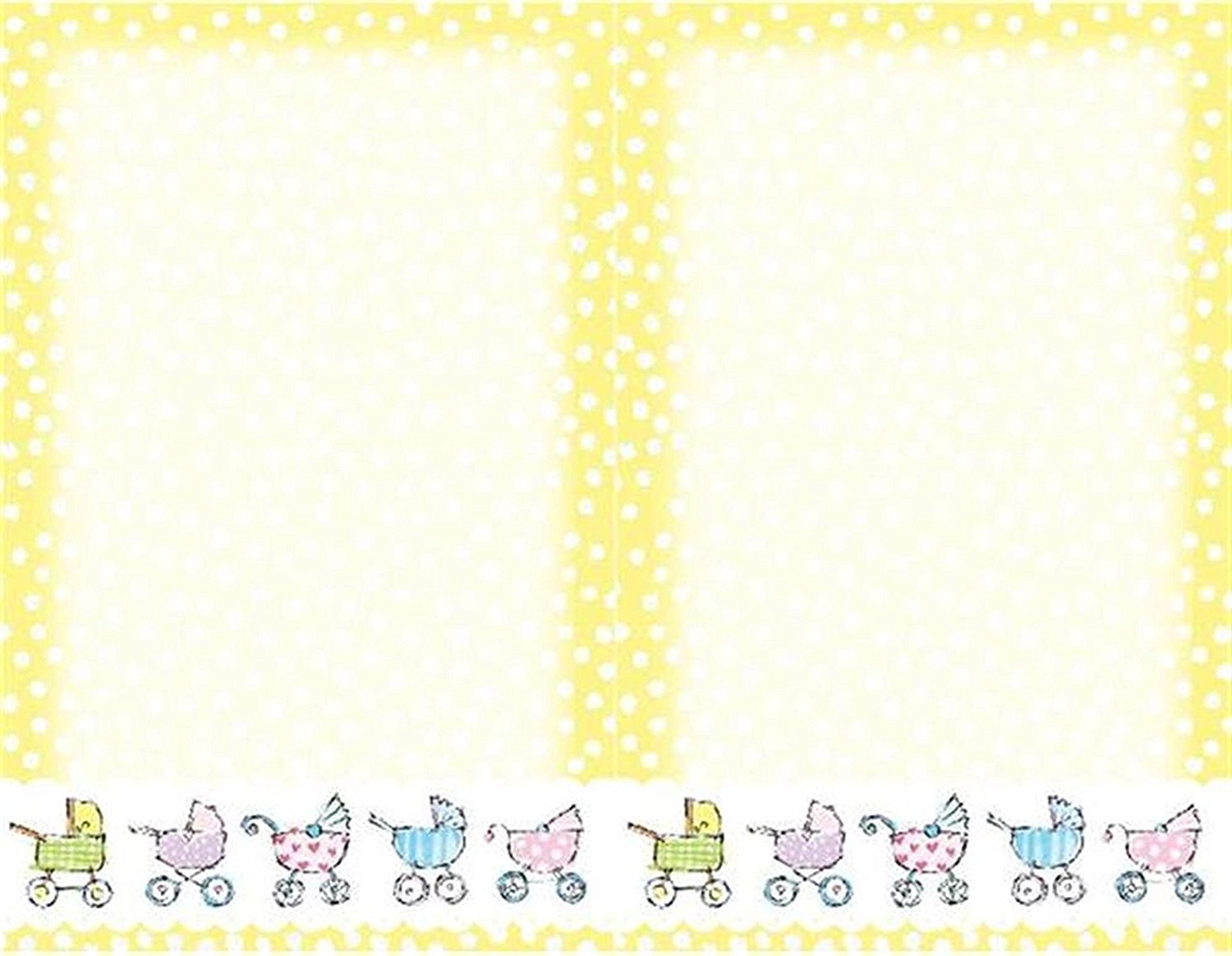 Gartner Baby Invitations/Envelopes, 5 1/2 x 8 1/2", Baby Carriages, 24pk, 2 Lot